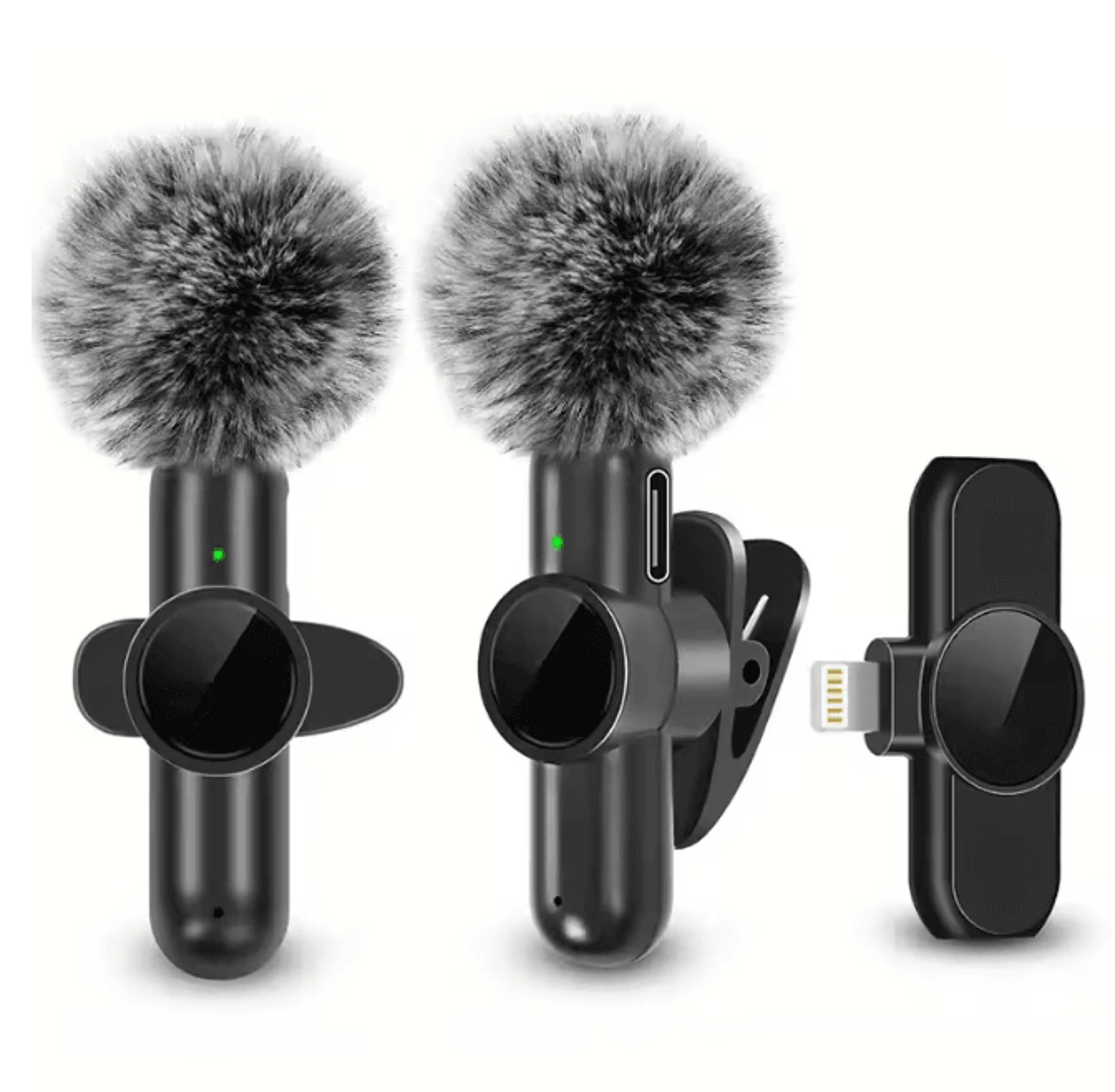 windclear wireless lavalier microphone mini clip on mic with windproof cover