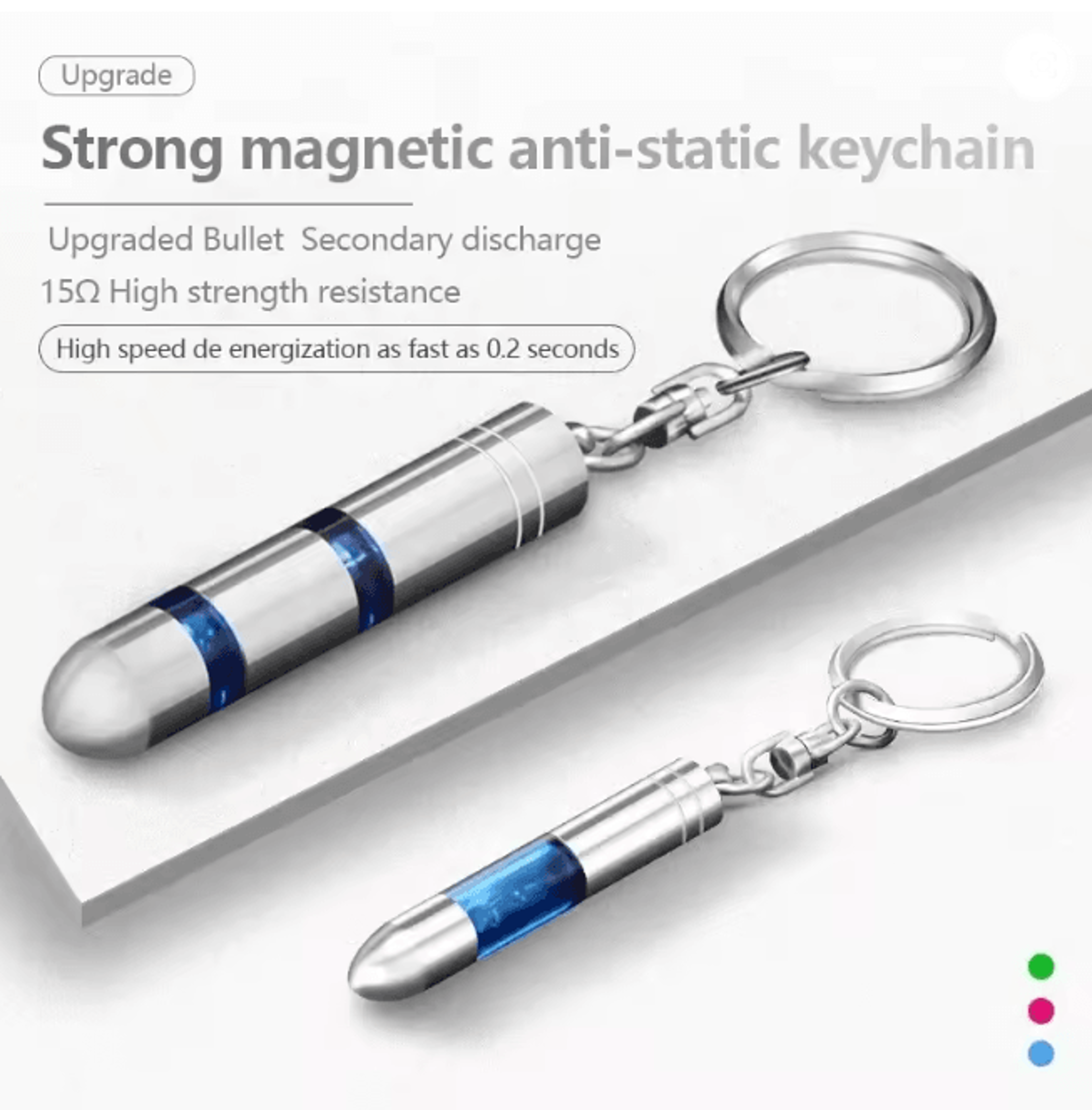 StaticSafe Anti Static Keychain Car Static Eliminator Discharger