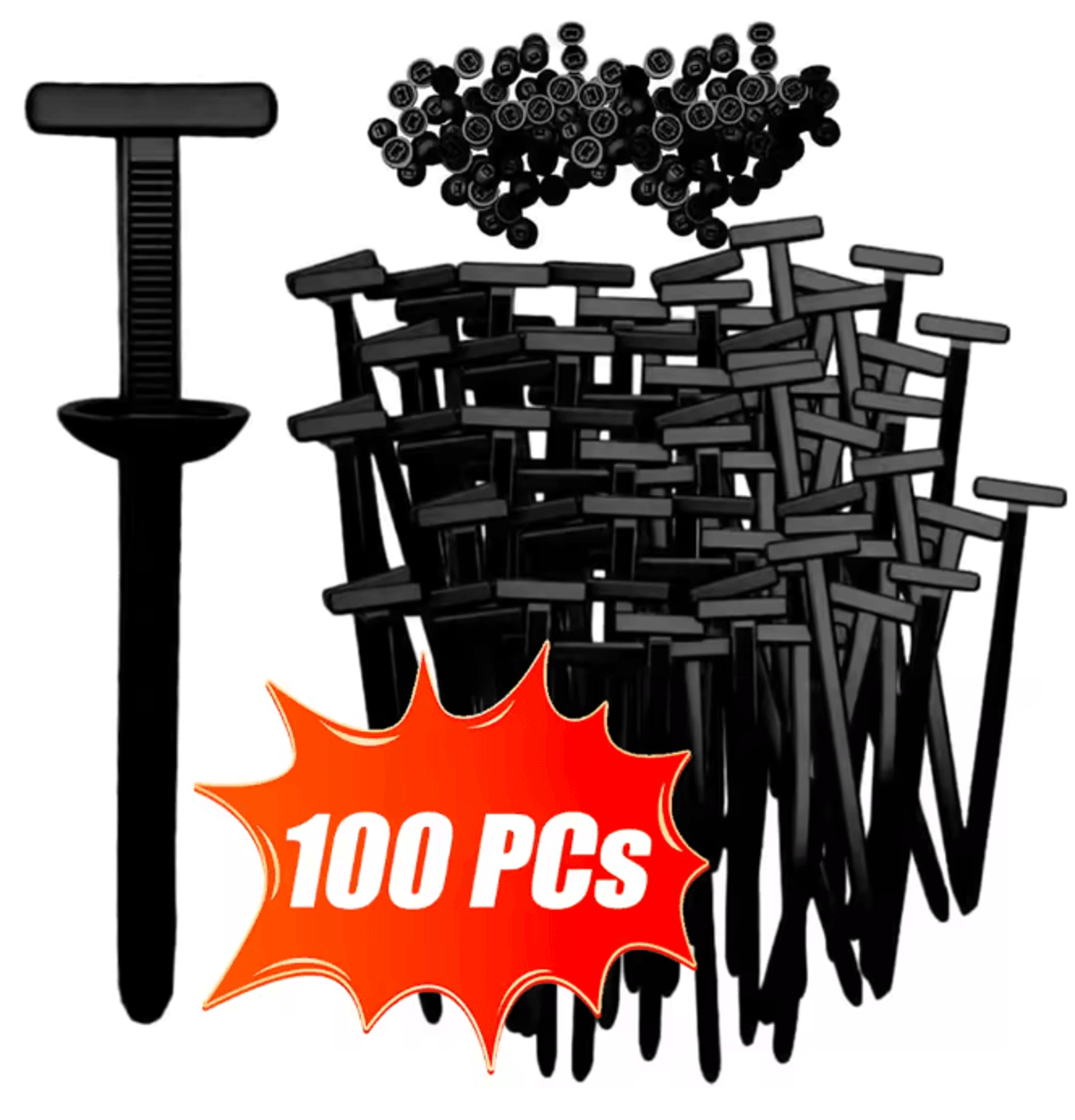 LockTough Heavy Duty Car Nylon Cable Tie Buckles Self Locking Fastener Set