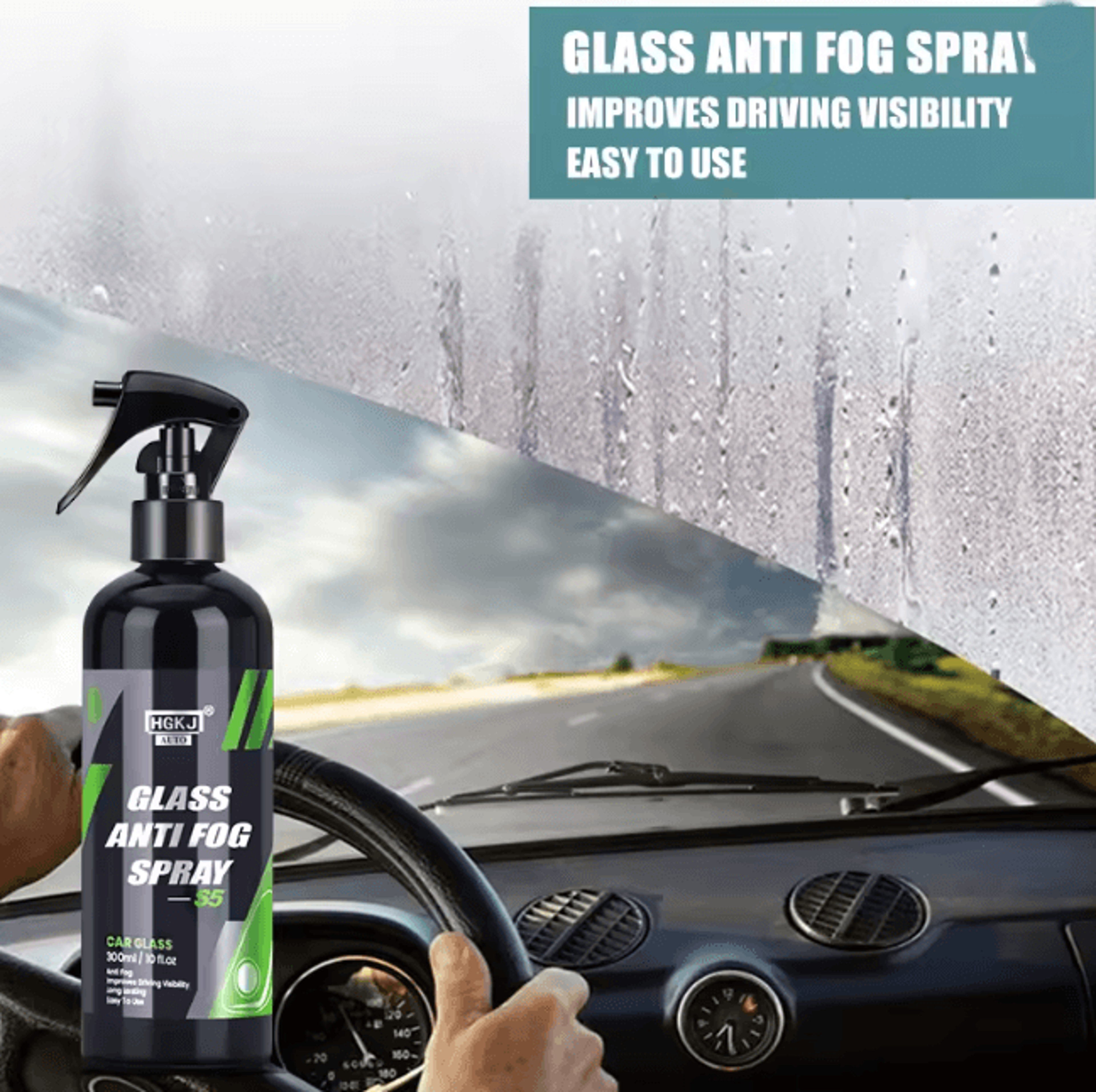 ClearShield Car Window Anti Fog Spray Rainproof Windshield Glass Treatment