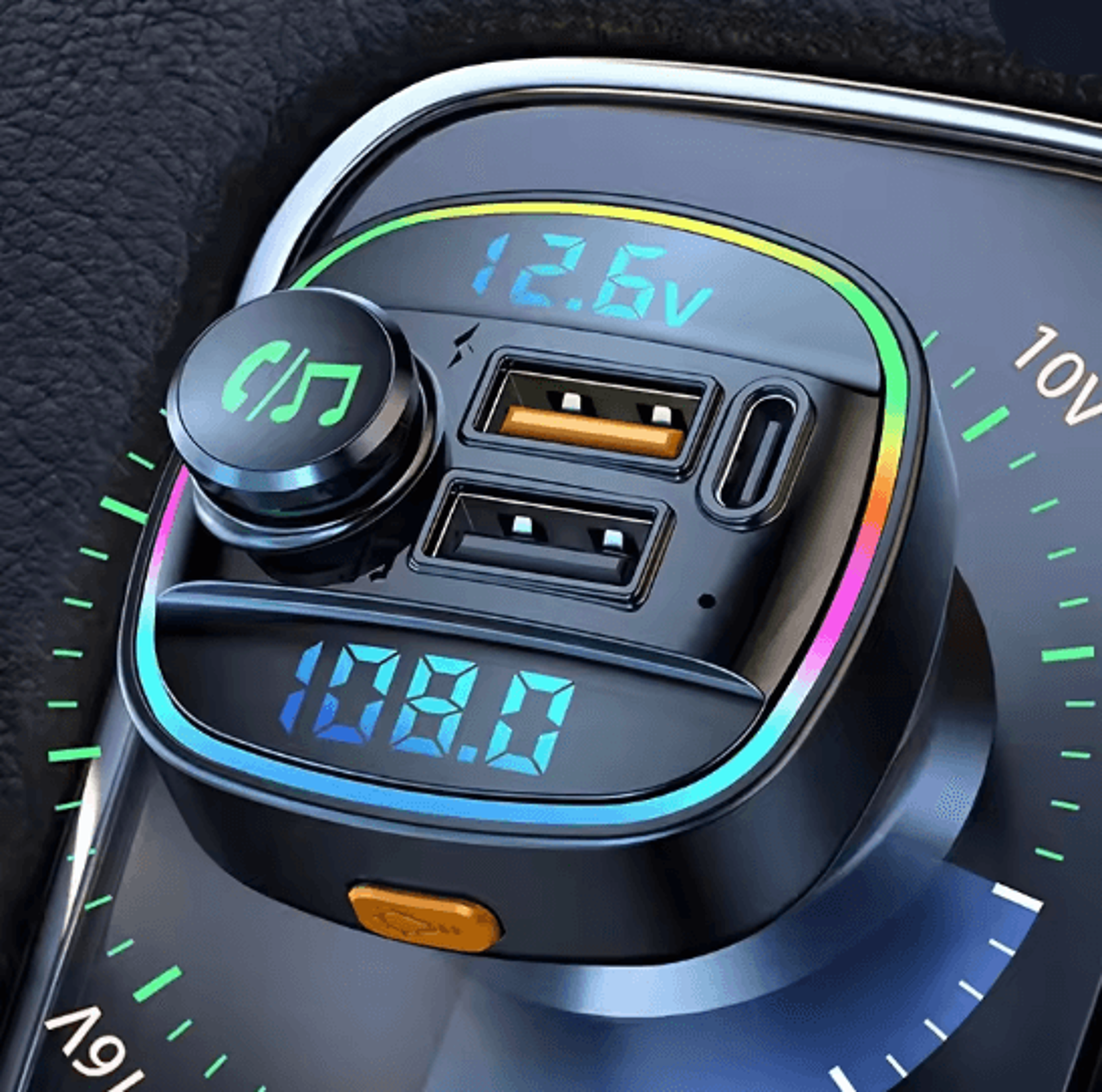 Bluetooth FM Transmitter Car Charger Handsfree Audio Adapter