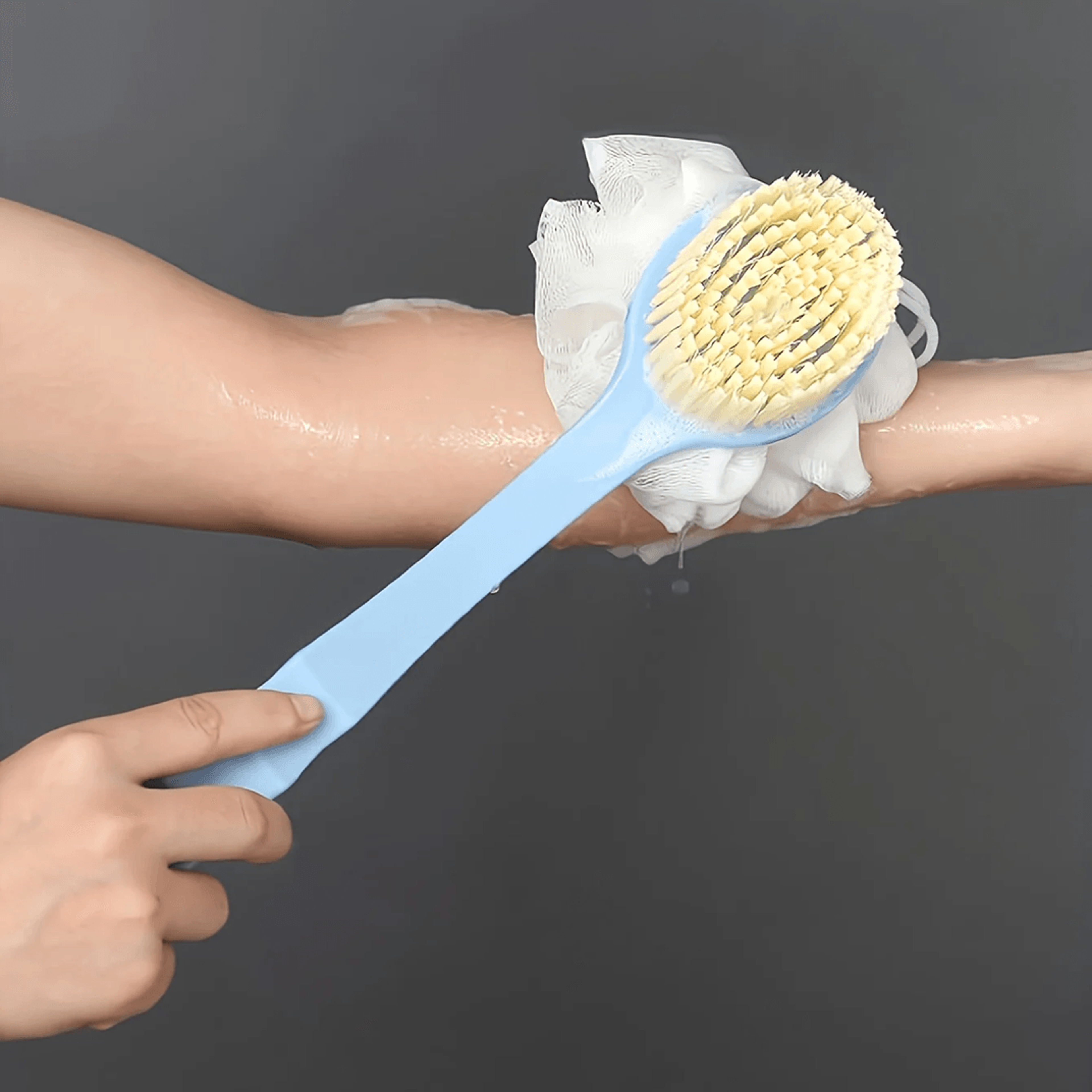 long handle body scrubber soft exfoliating bath brush