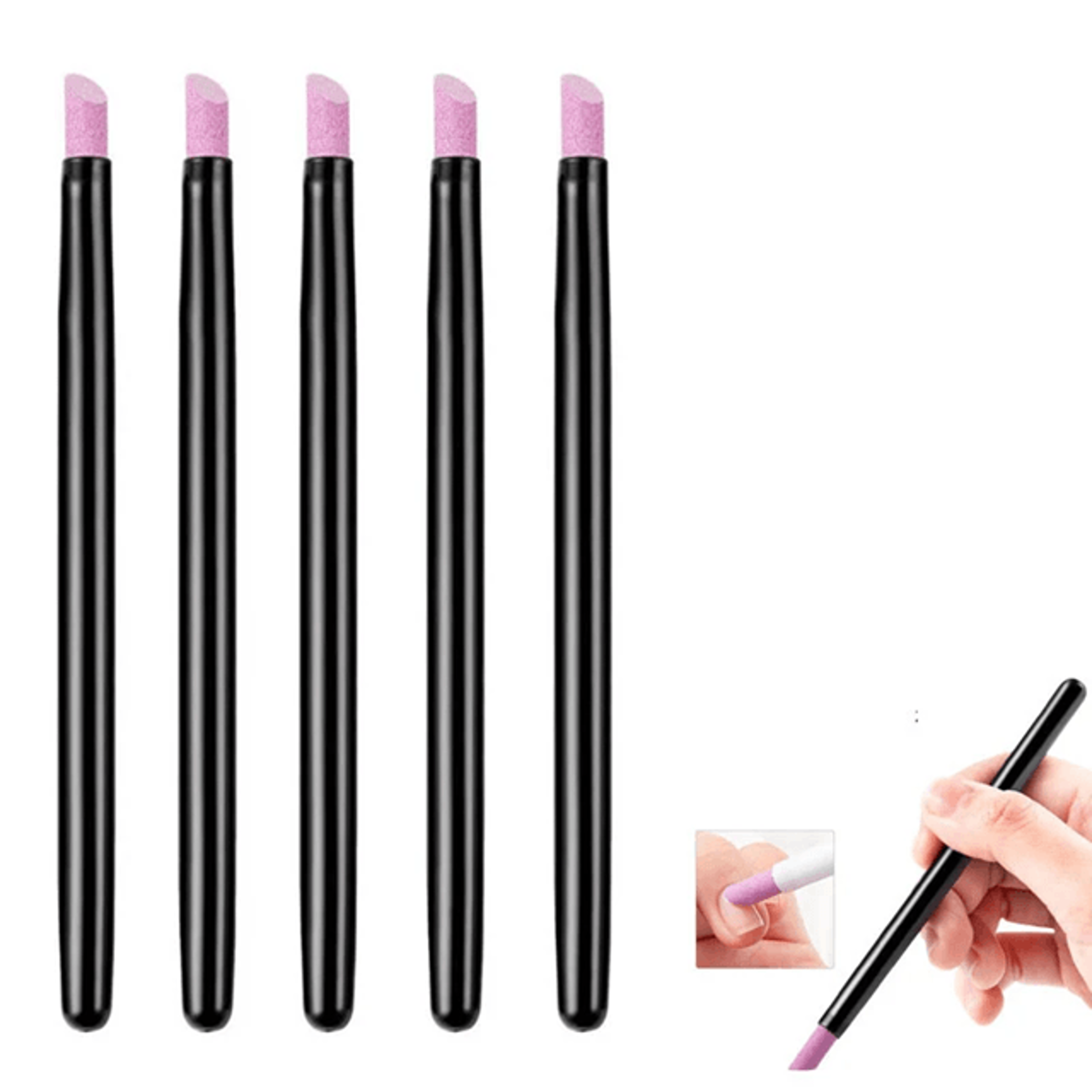 Quartz Nail Cuticle Grinding Pen Manicure Dead Skin Remover Tool