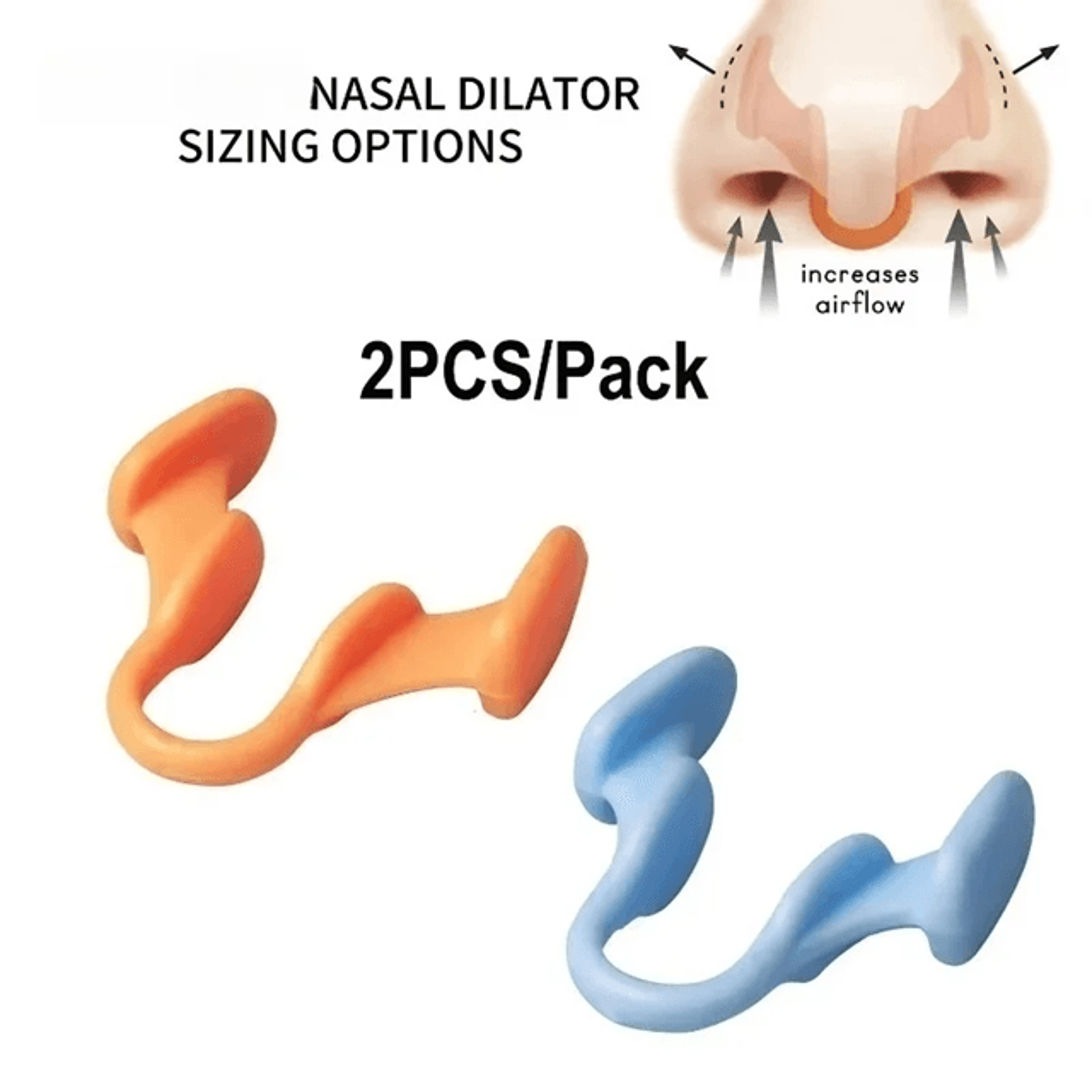 Anti Snoring Nose Clip Silicone Sleep Aid 2 Piece Set