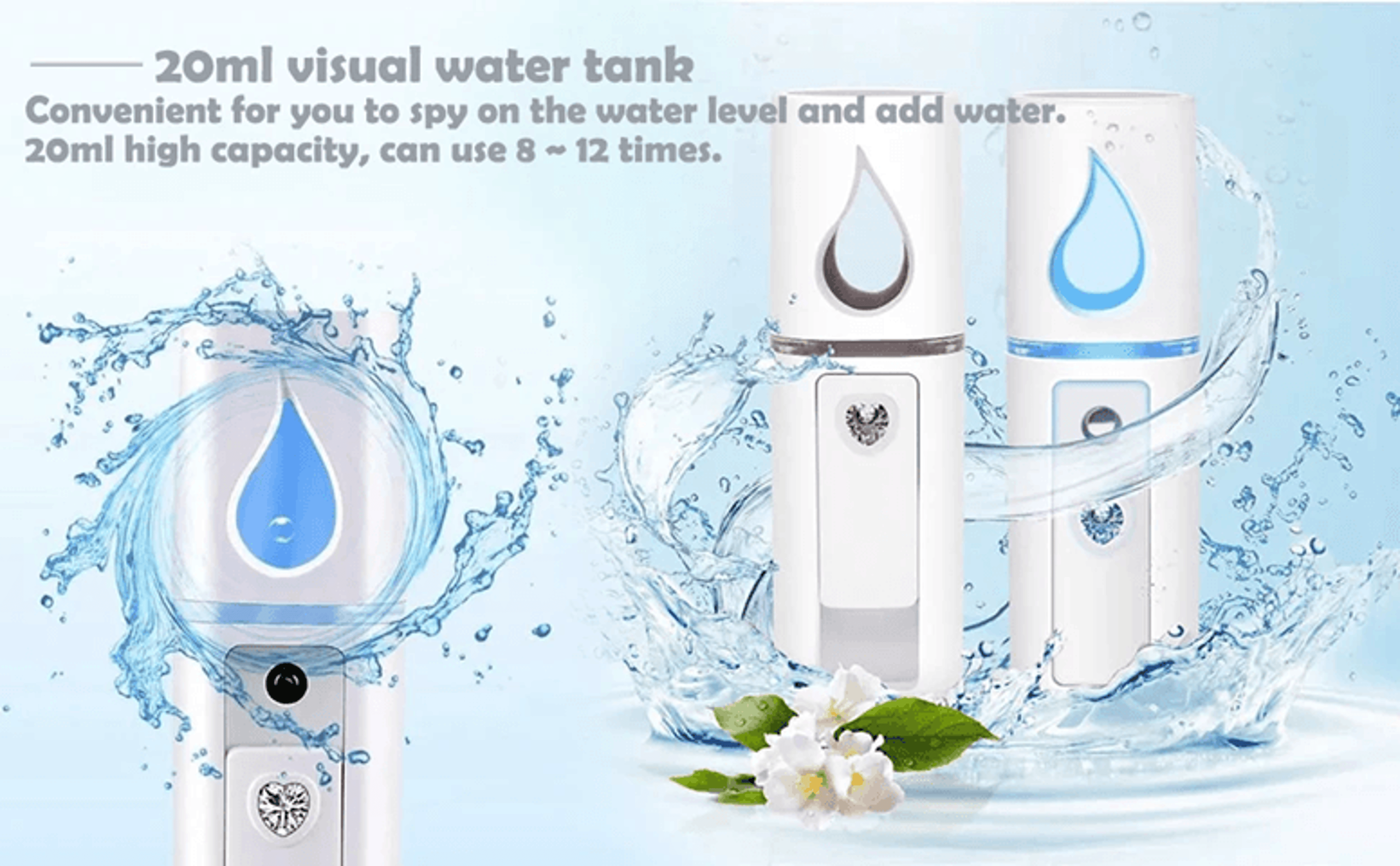 Nano Facial Steamer Mist Spray USB Rechargeable Face Hydration Tool
