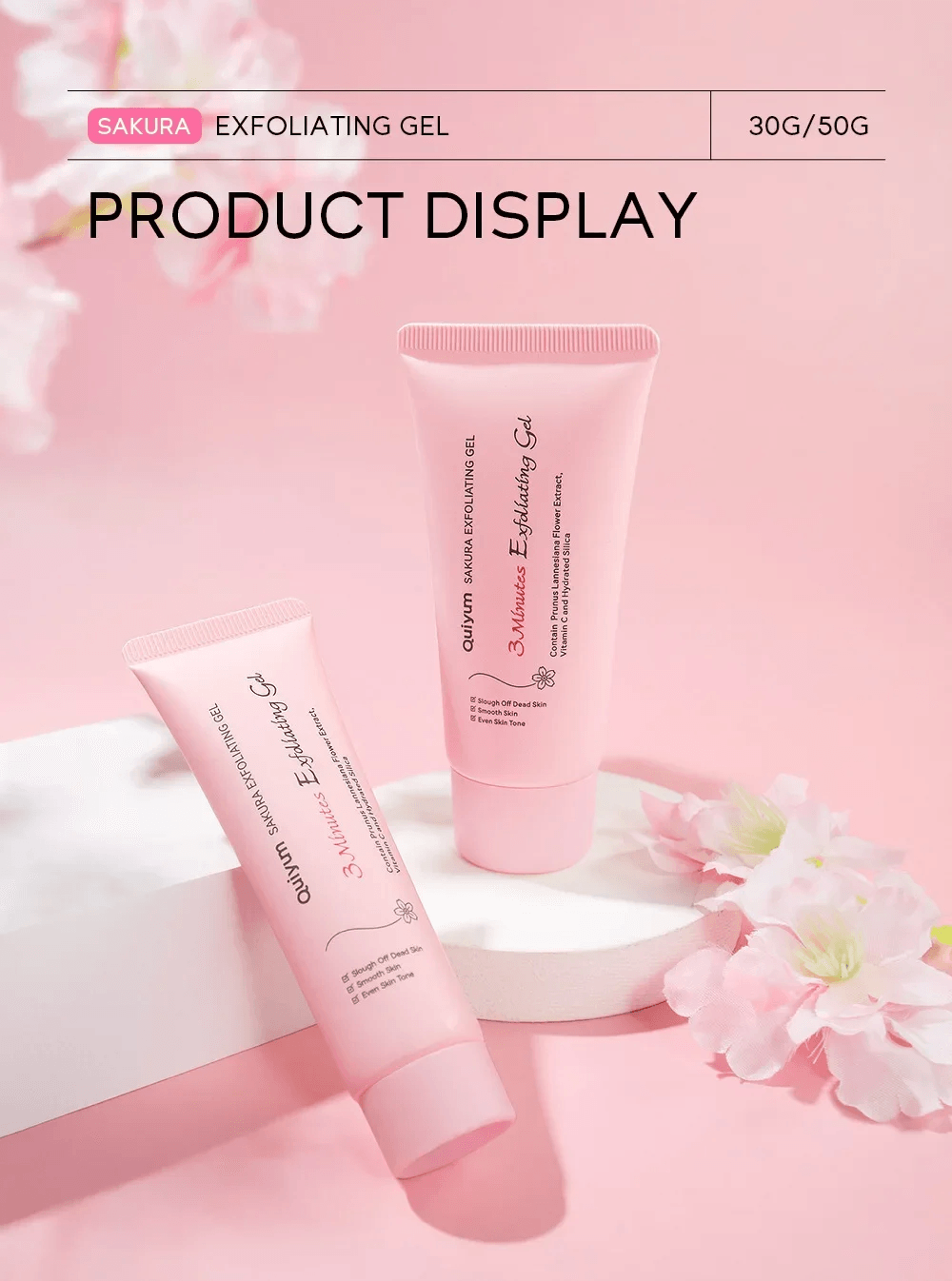 Sakura Gentle Peeling Gel Facial Exfoliator Moisturizing Skin Care