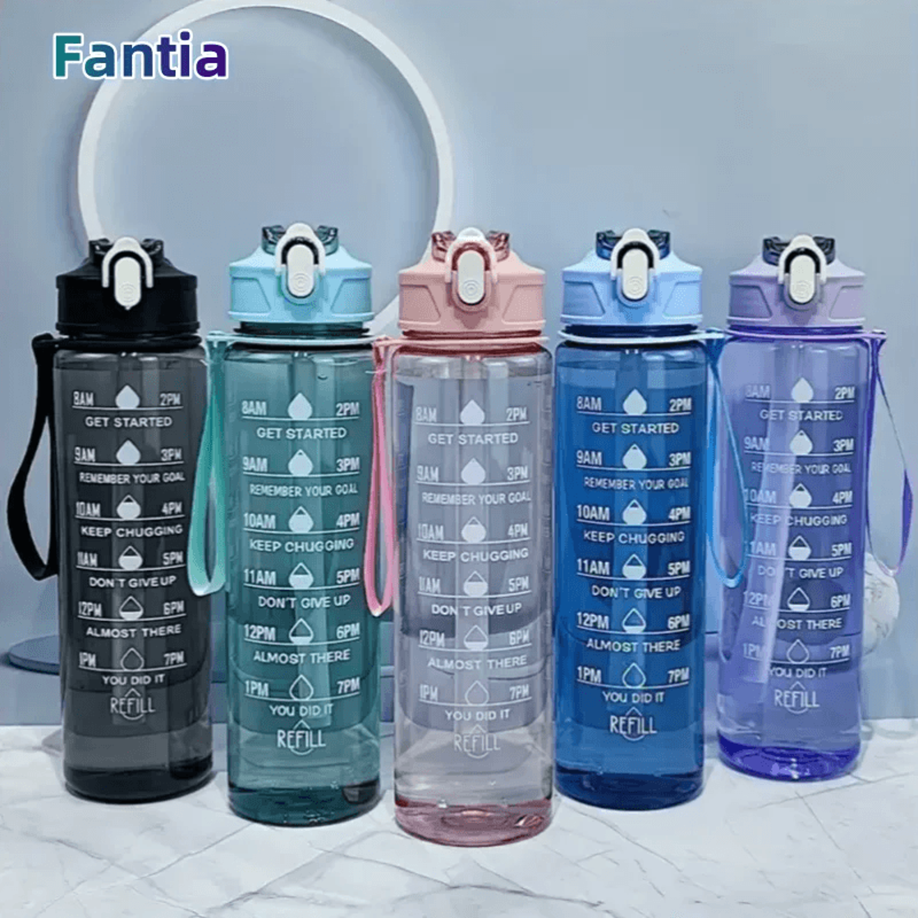 Large Capacity Sports Water Bottle Leak Proof Fitness Travel Drink Bottle