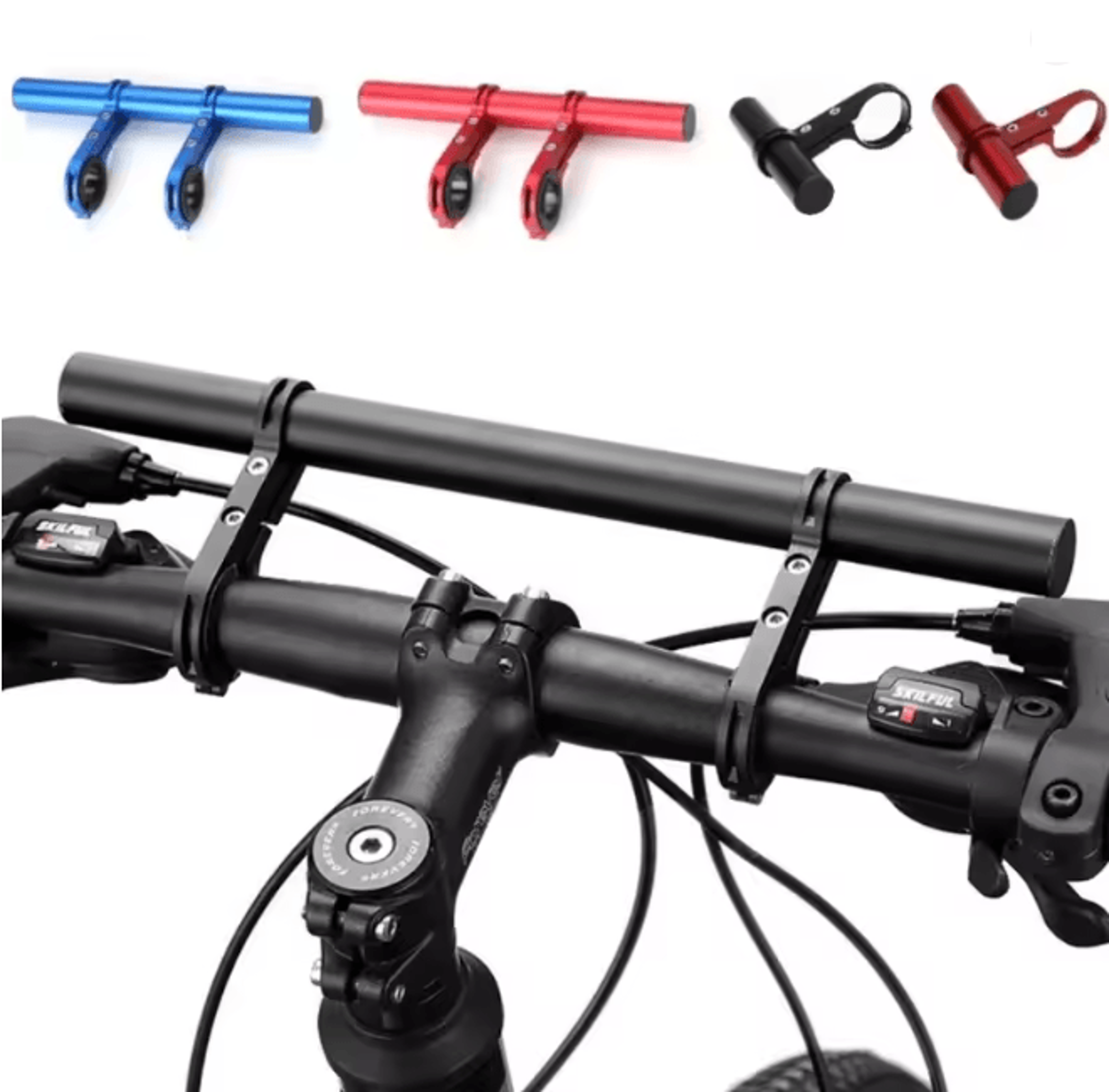 Bicycle Handlebar Extender Bracket for Lights and Accessories