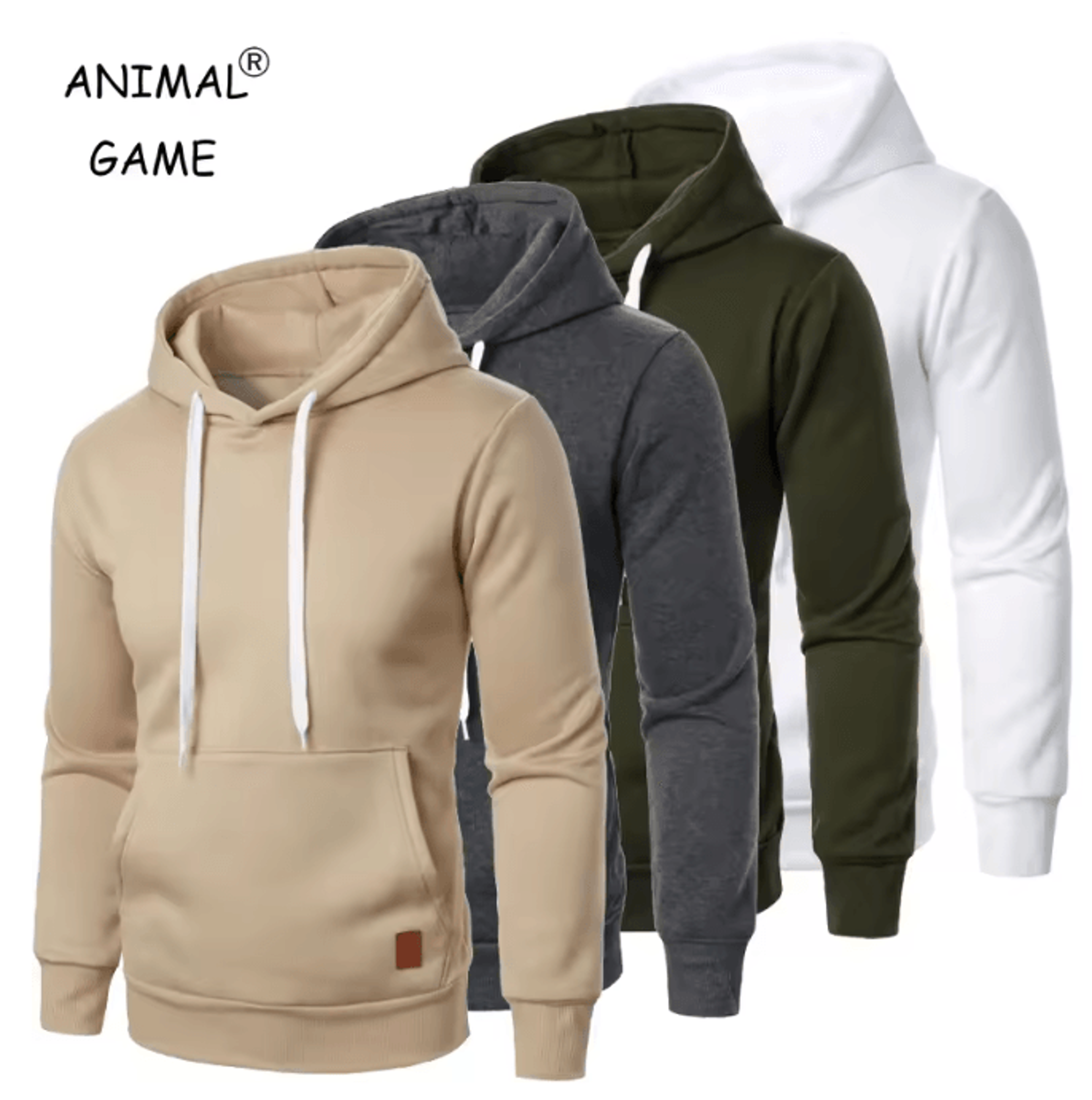 Mens Lightweight Hooded Sweatshirt Casual Pullover Streetwear
