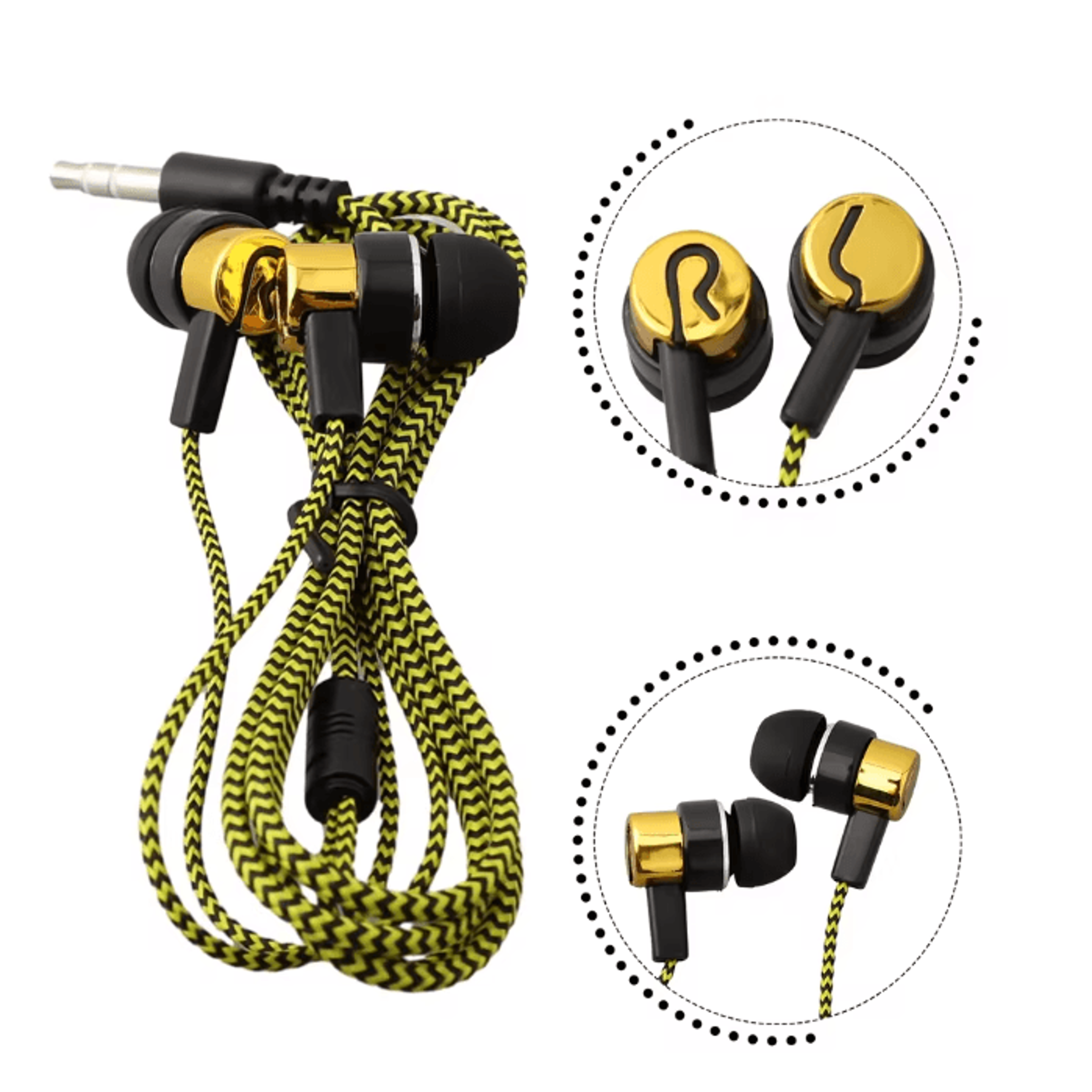 PureBass Wired In Ear Headphones with Noise Isolation and Deep Stereo Sound