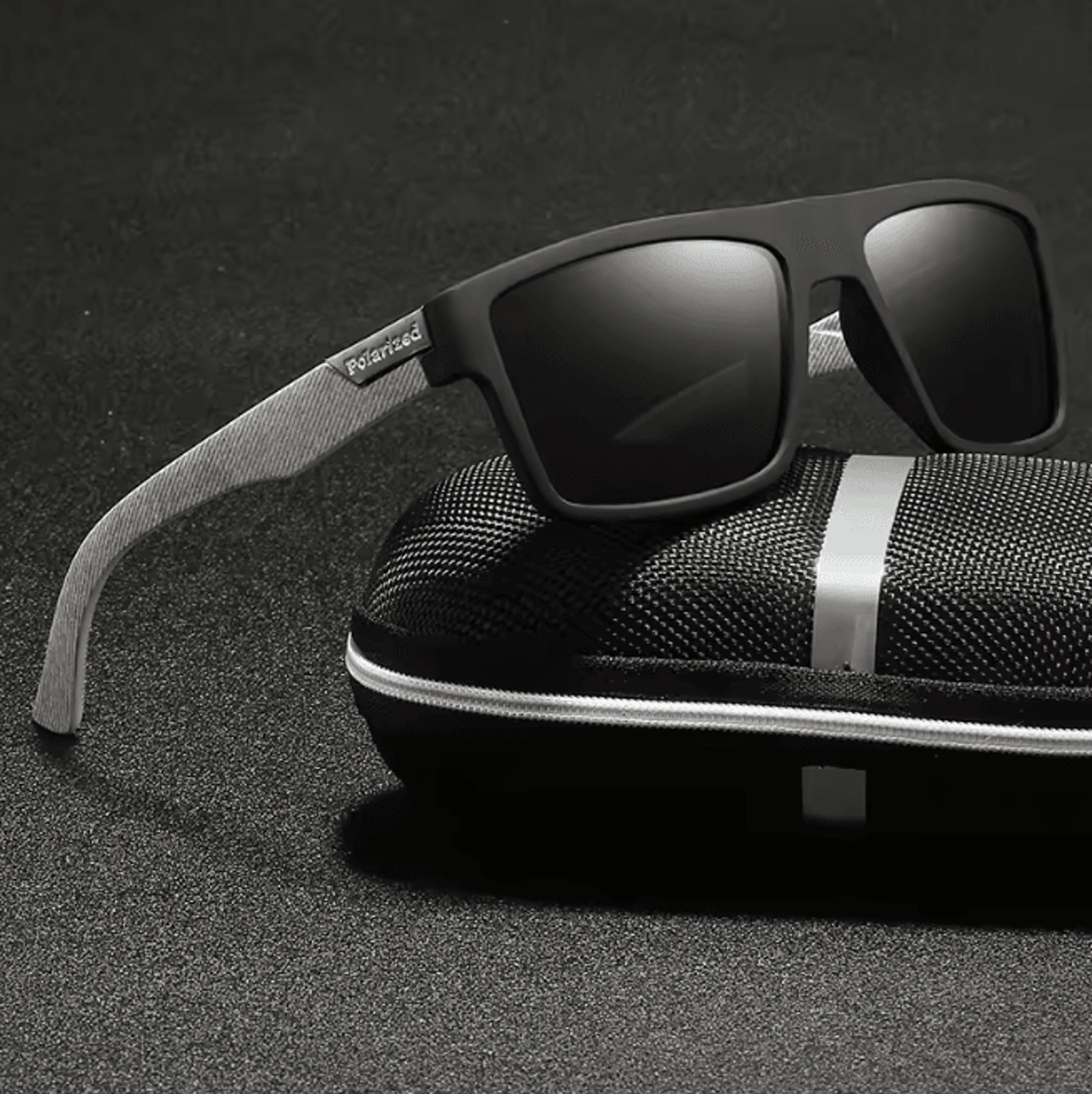 Mens Polarized Square Sunglasses Vintage Driving Style