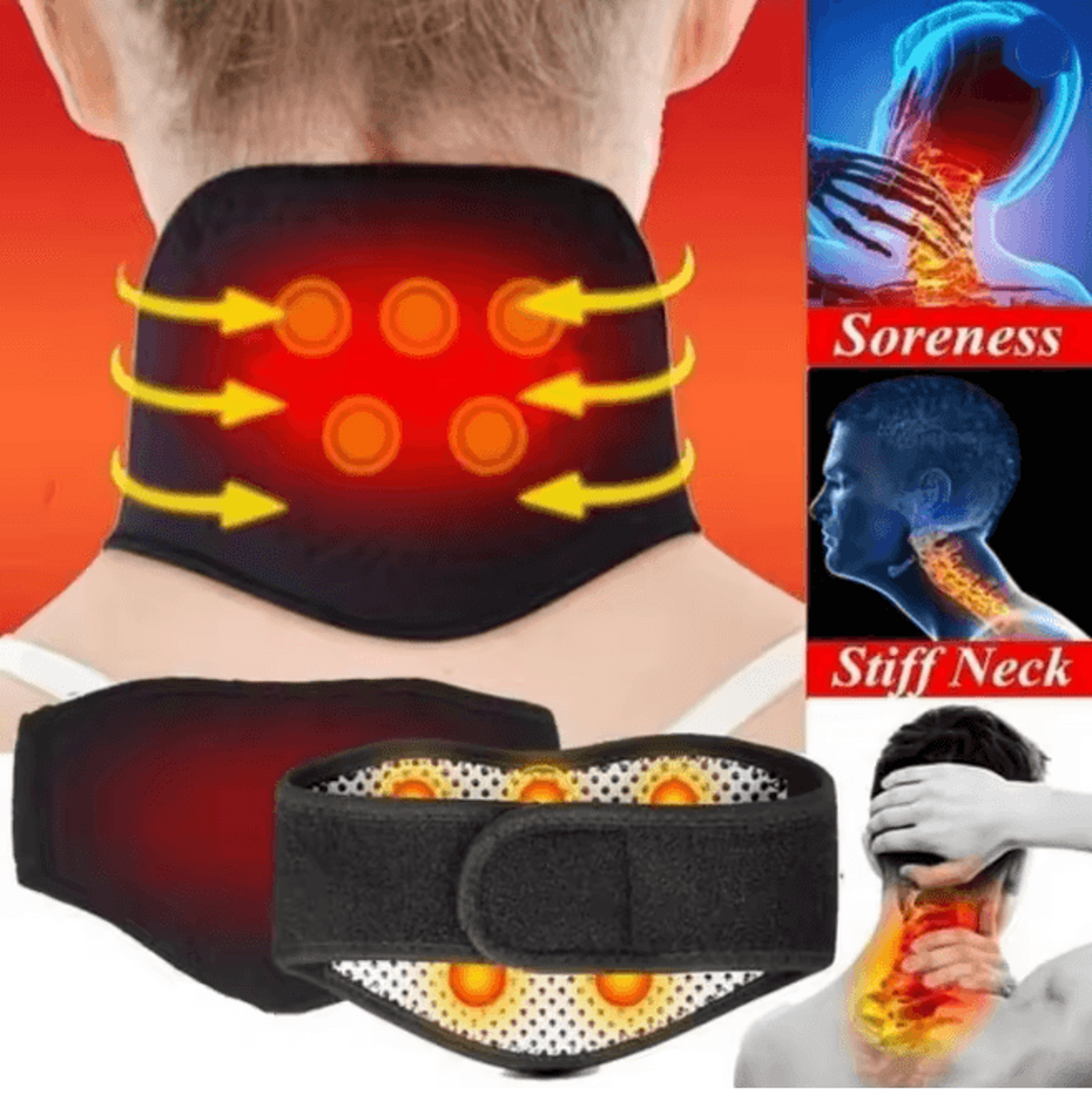 Self Heating Neck Support Brace Magnetic Cervical Relief