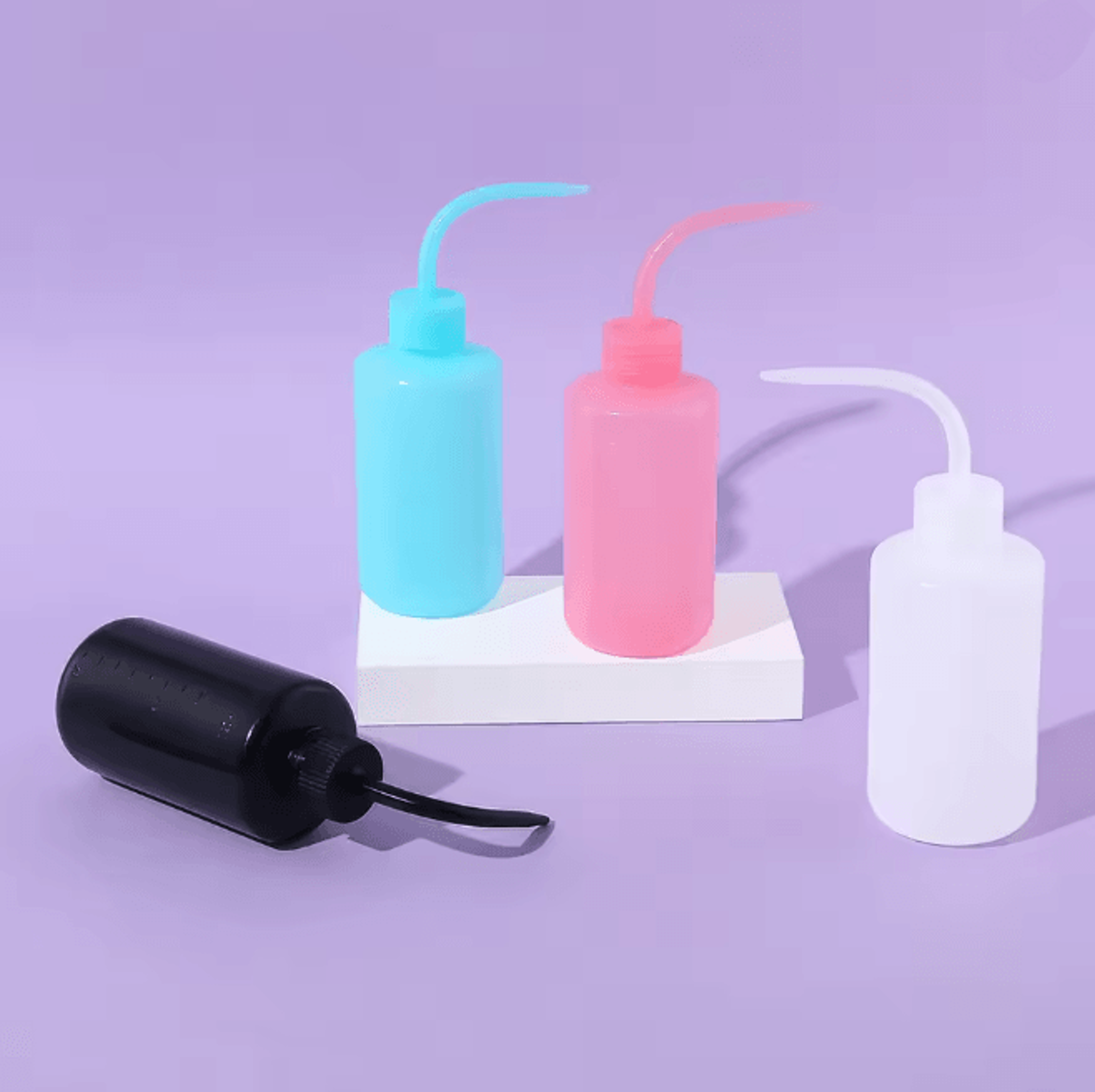 precision squeeze water bottle for plant irrigation and rinsing