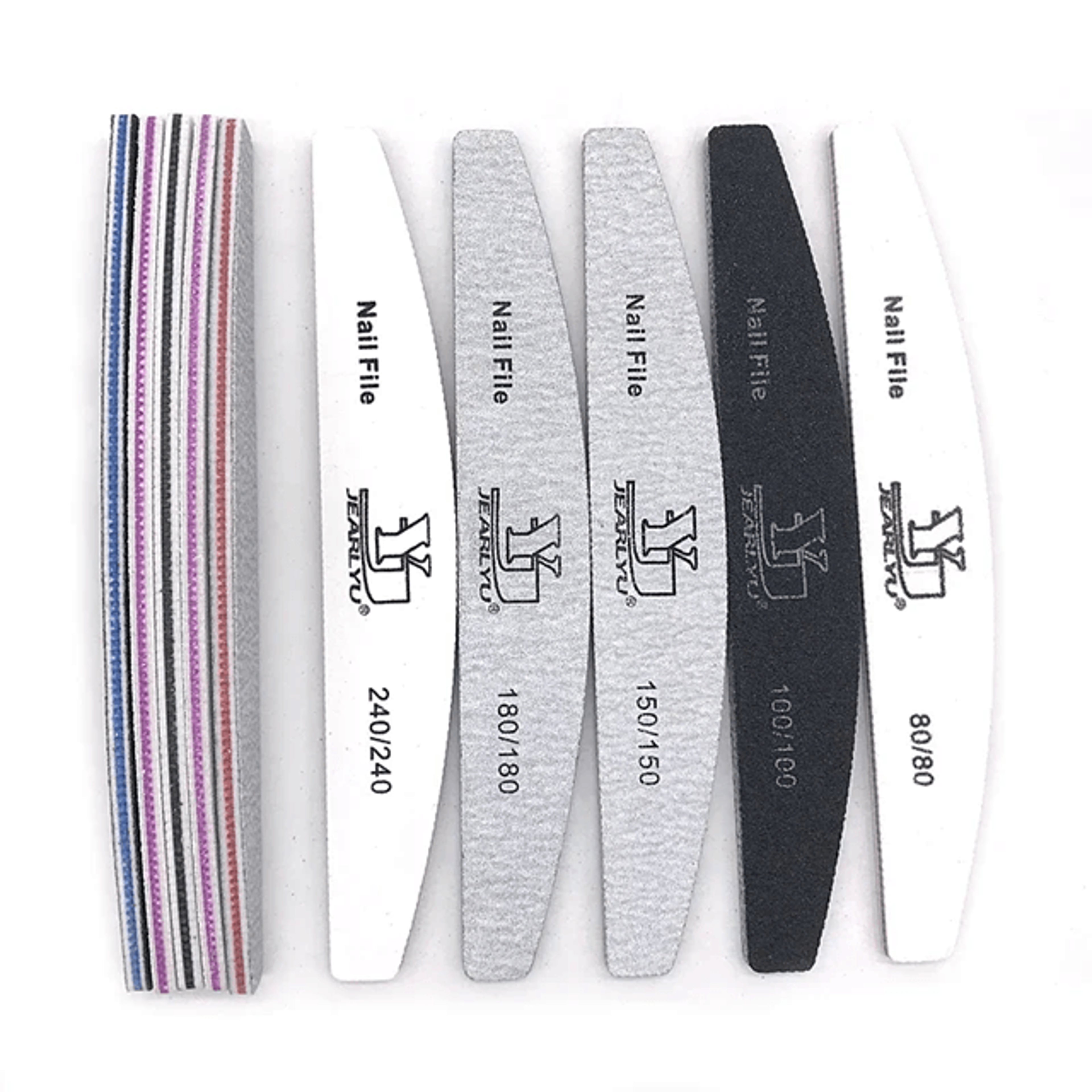Professional Nail File Set Multi Grit Sandpaper Manicure Tools 5 Piece