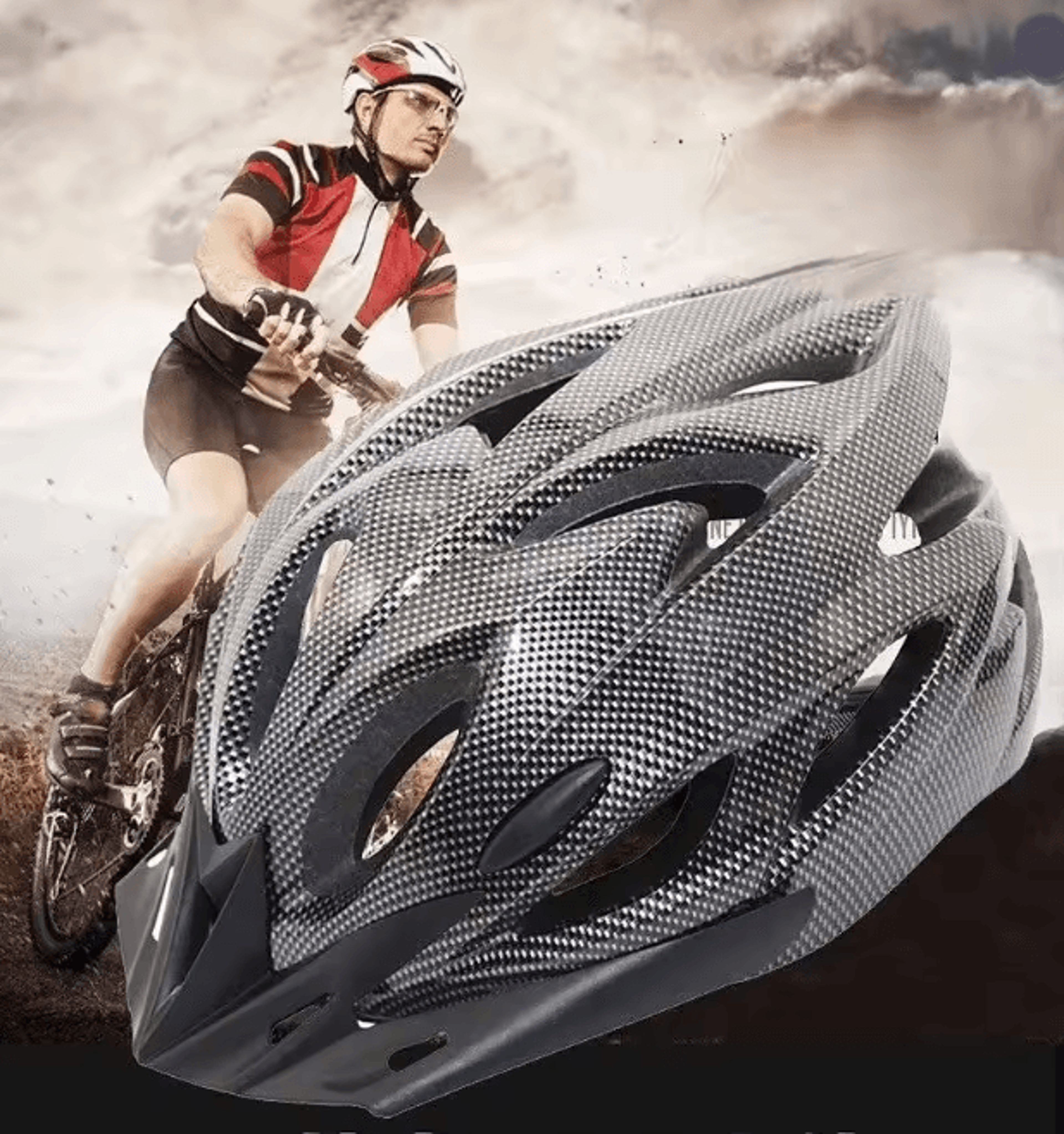 aeroshield in mold mountain bike helmet lightweight cycling safety