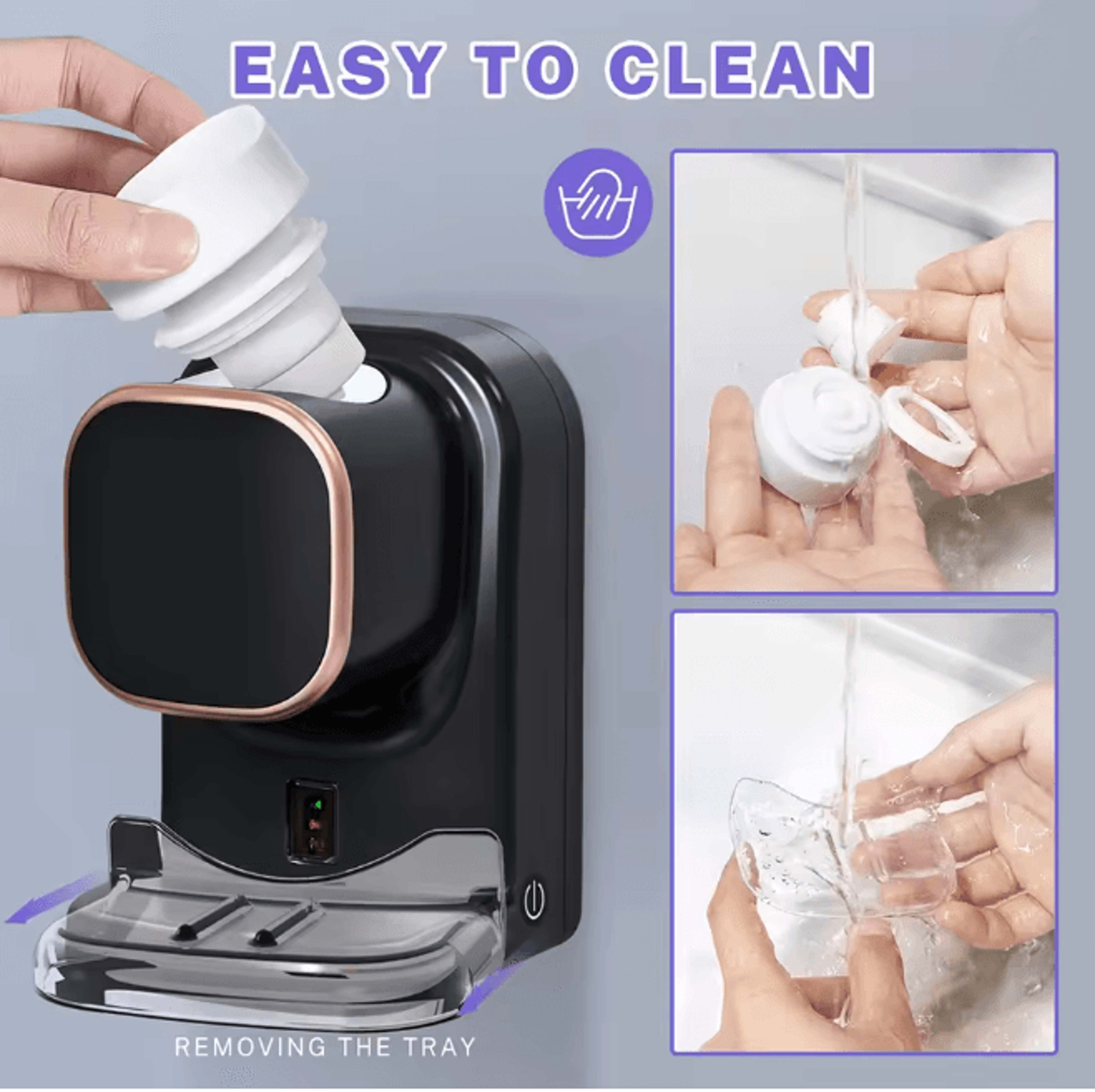 AutoPress Wall Mounted Automatic Toothpaste Dispenser Touch Free Bathroom