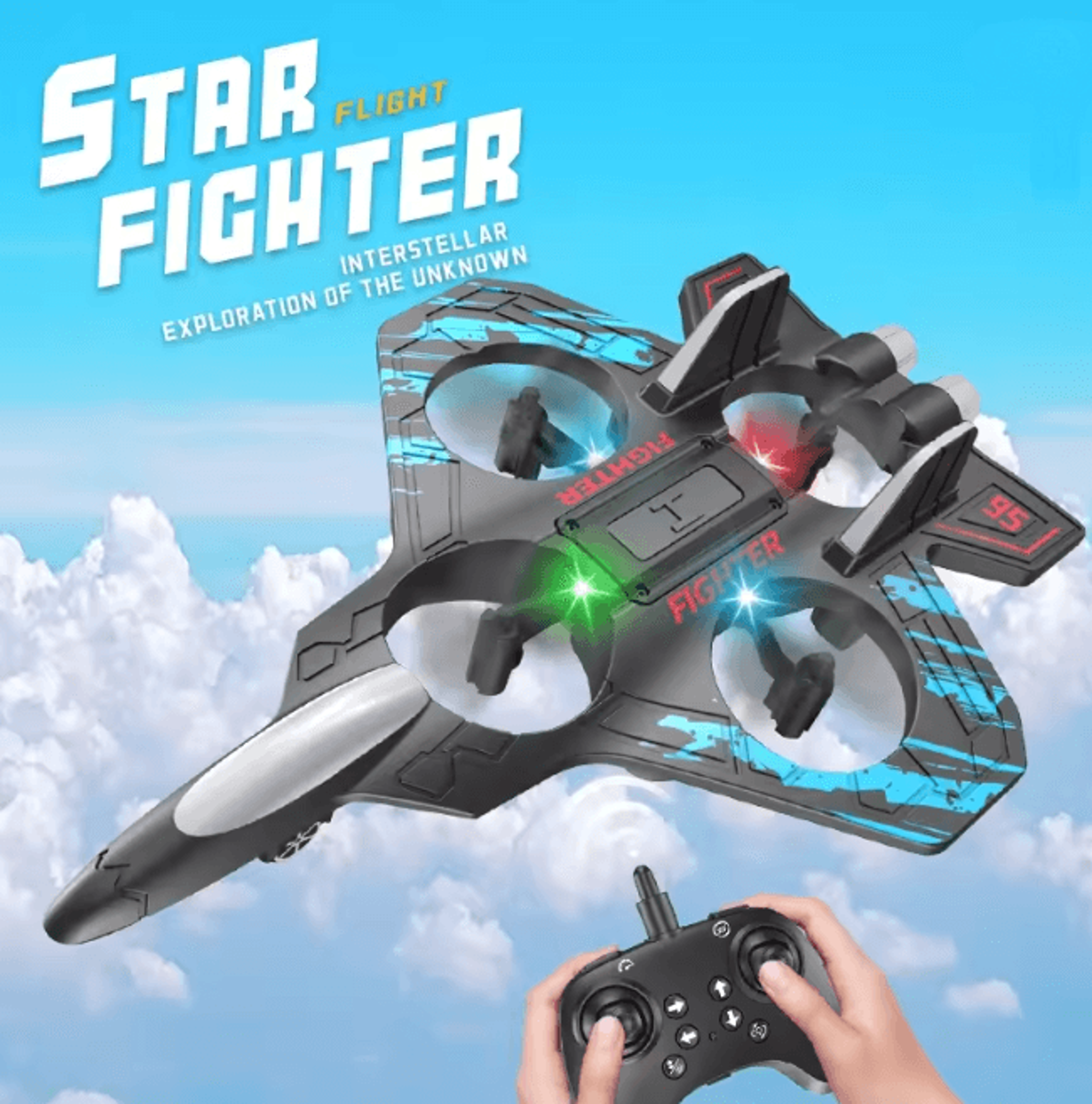SkyStunt Remote Control Foam Glider LED Electric Aircraft