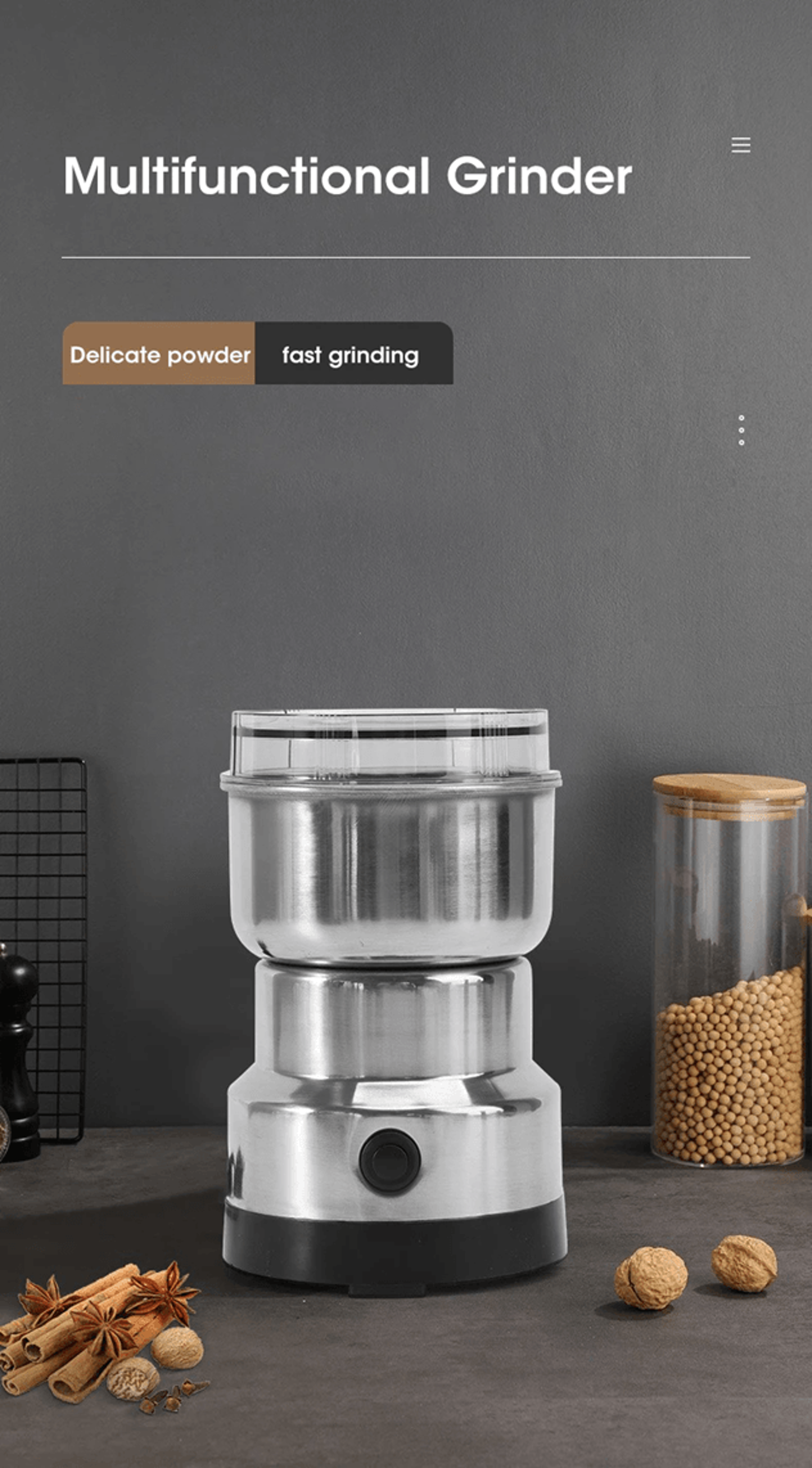 Mini Electric Coffee Grinder Spice and Baby Food Grinder