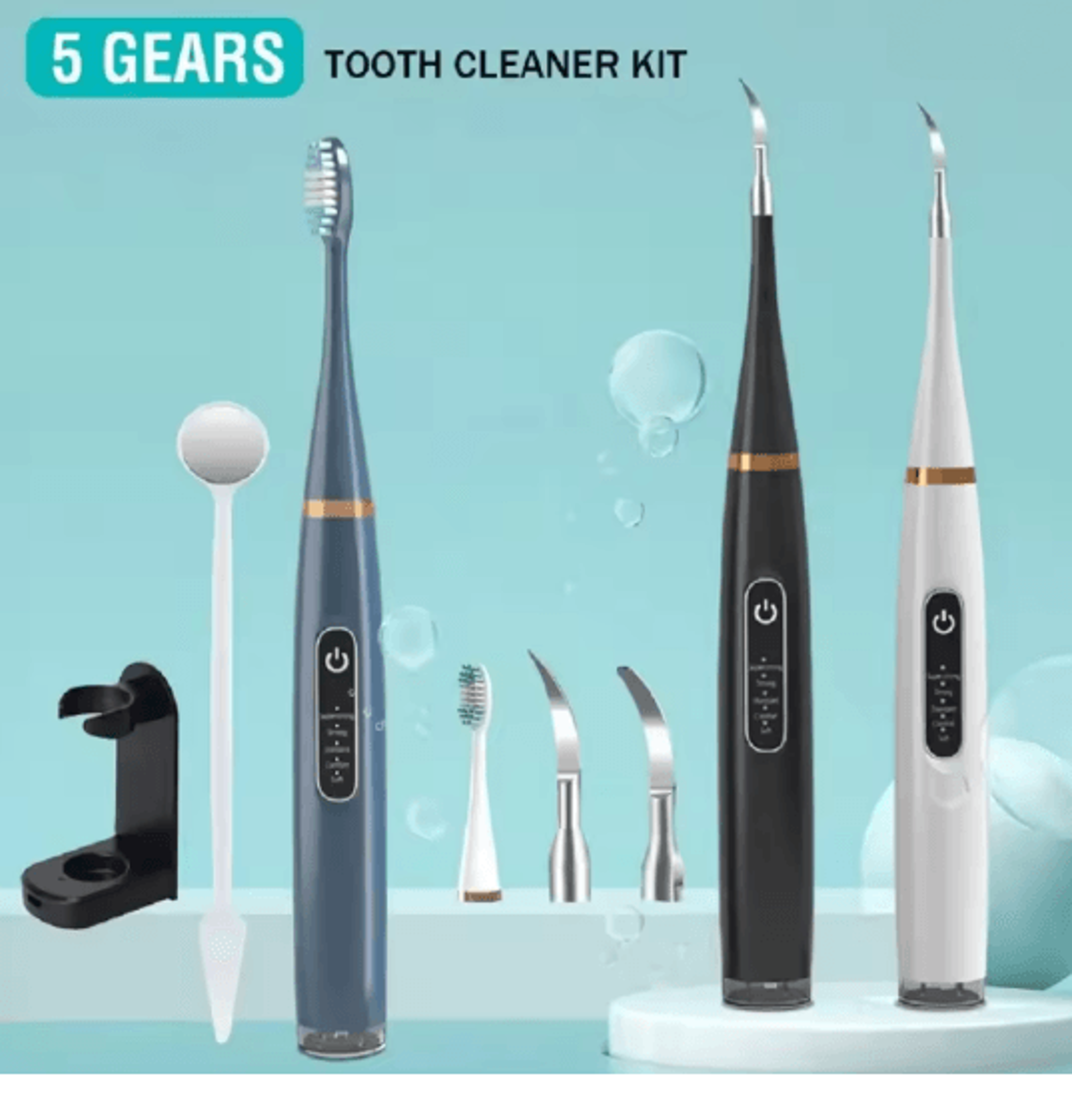 Sonic Electric Toothbrush Whitening and Tartar Removal Kit