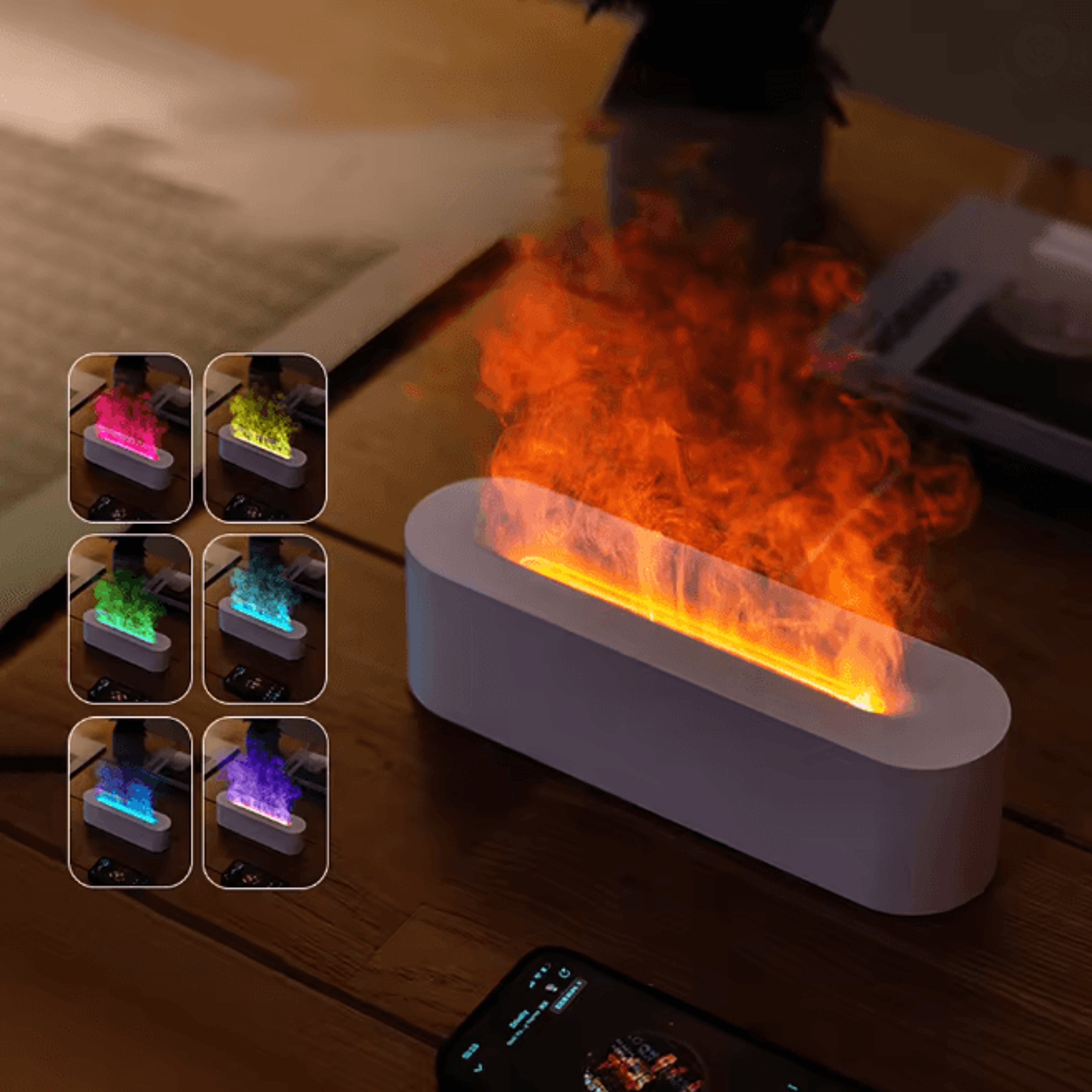 FlameGlow RGB Aroma Diffuser Humidifier