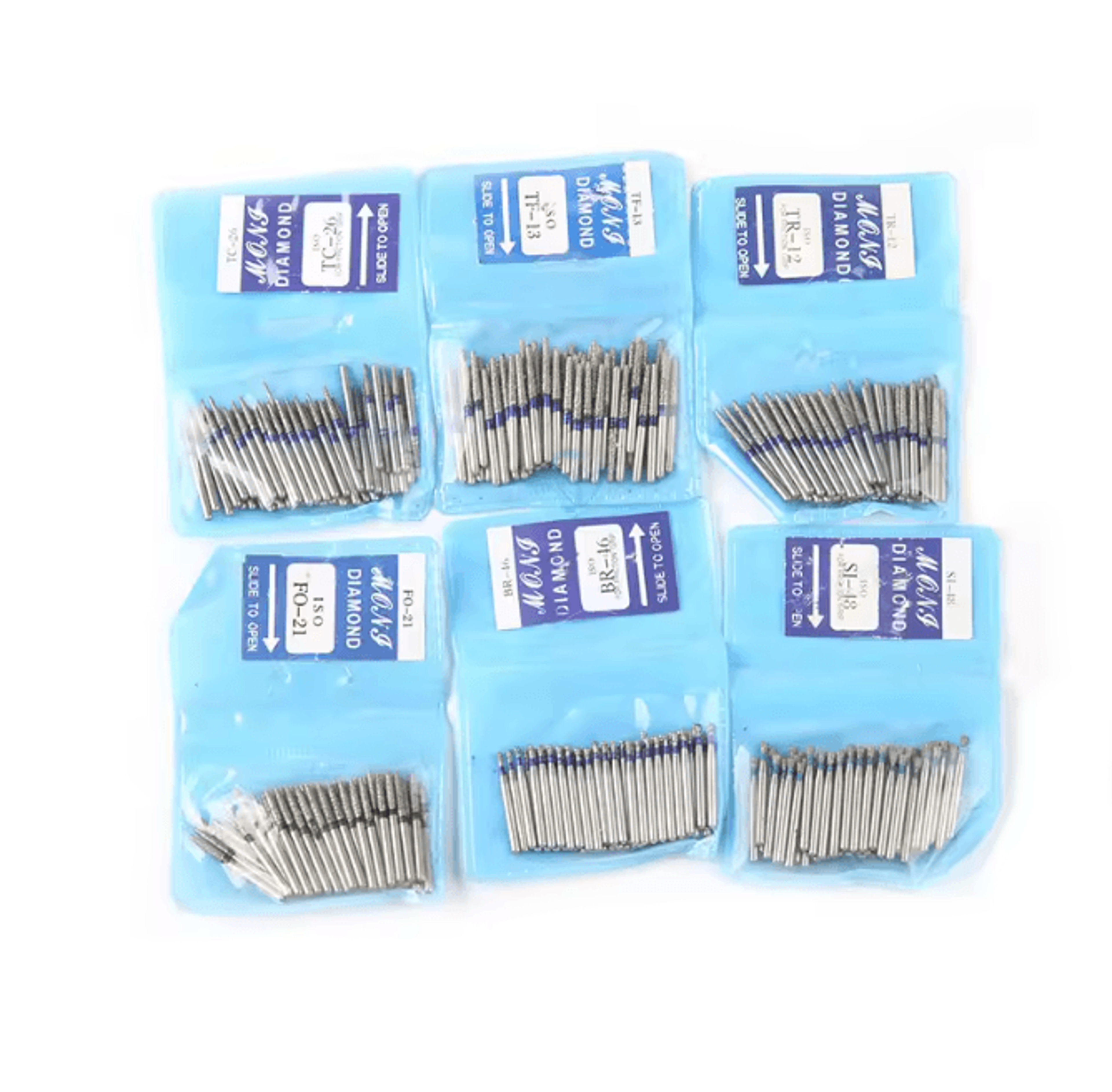 proshine dental diamond polishing burs 50 piece set