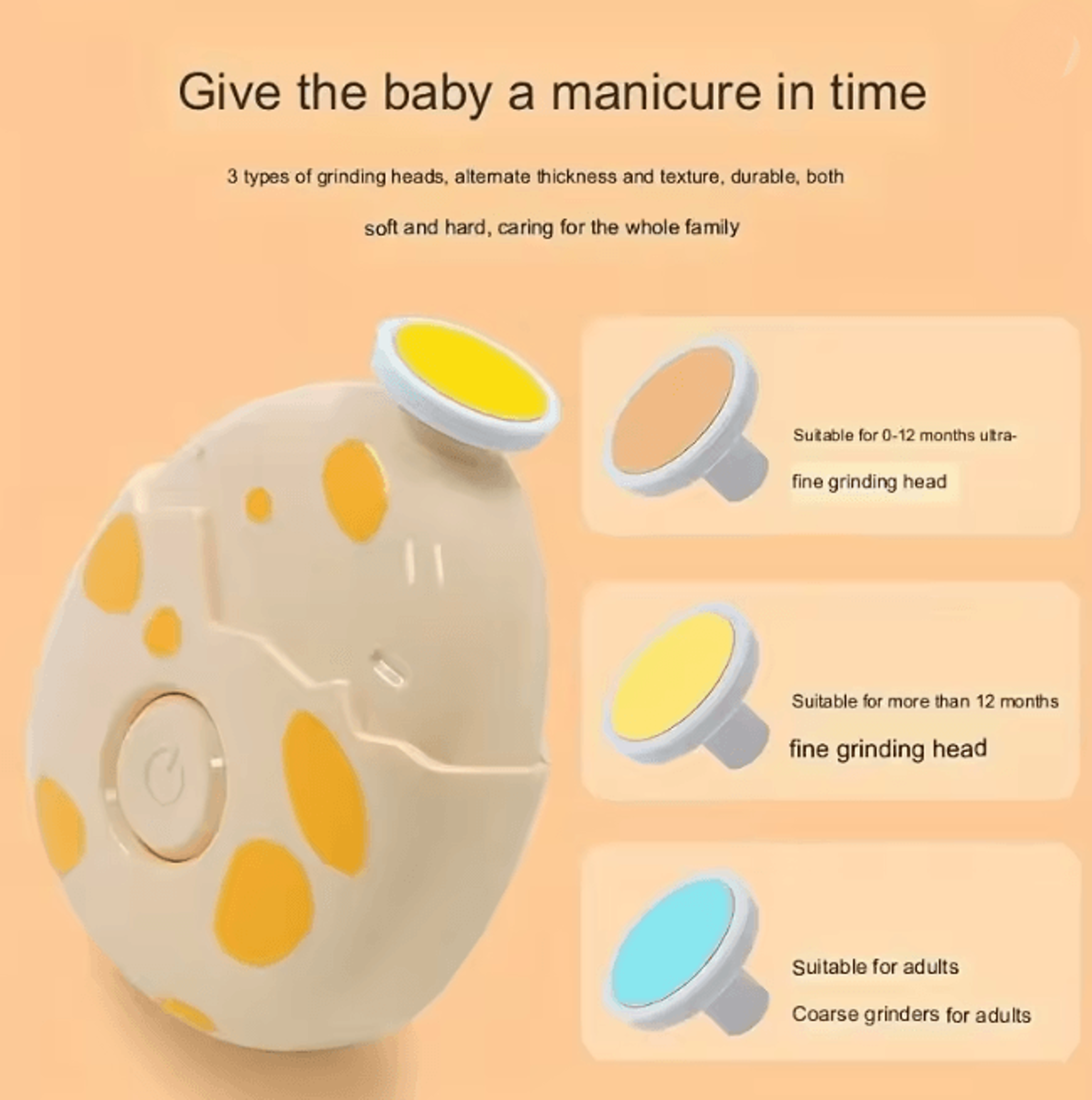 GentleCare Electric Baby Nail Trimmer Safety Grooming Kit