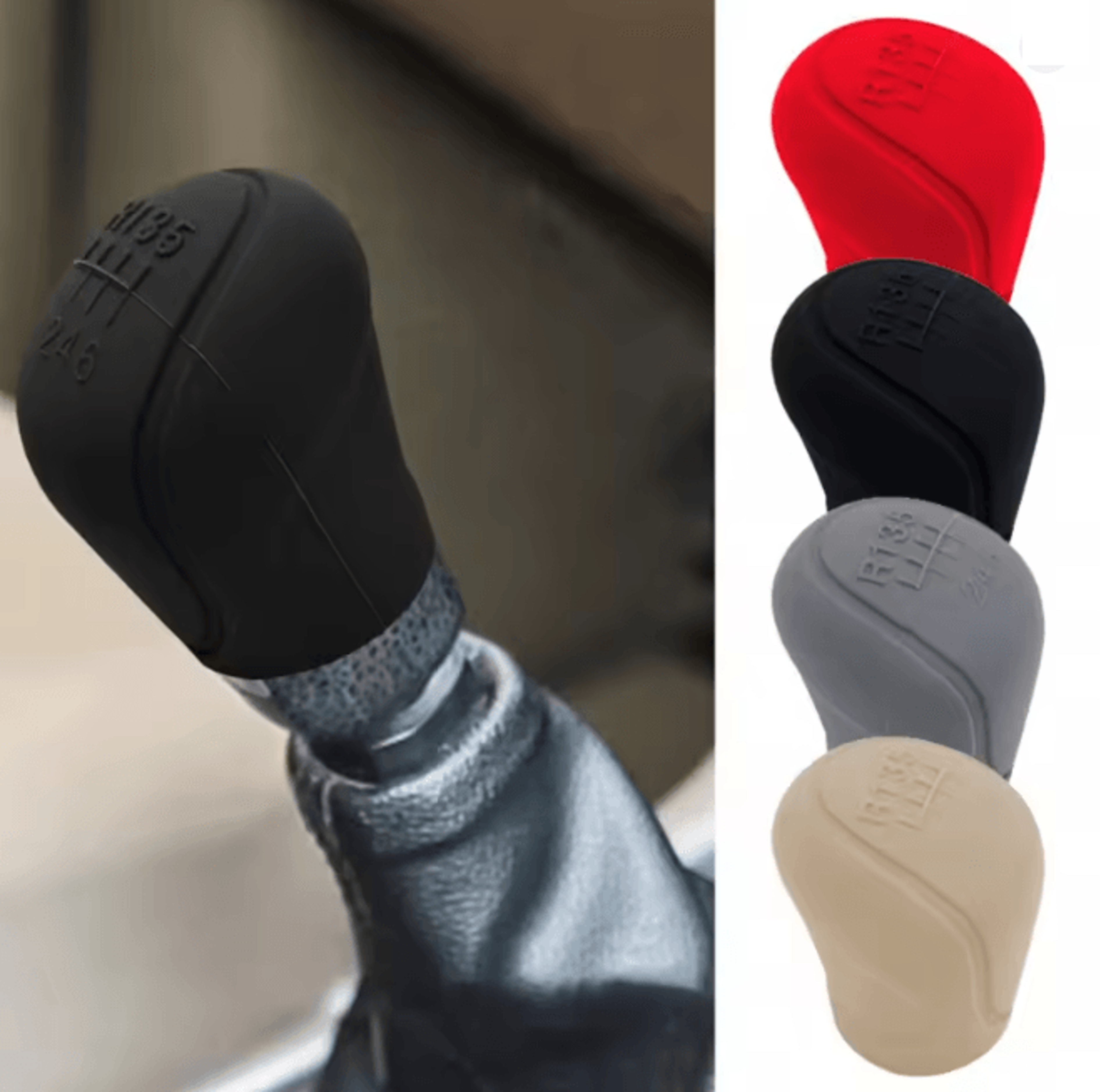 GripShift Silicone Gear Shift Knob Cover Non Slip Manual Handle