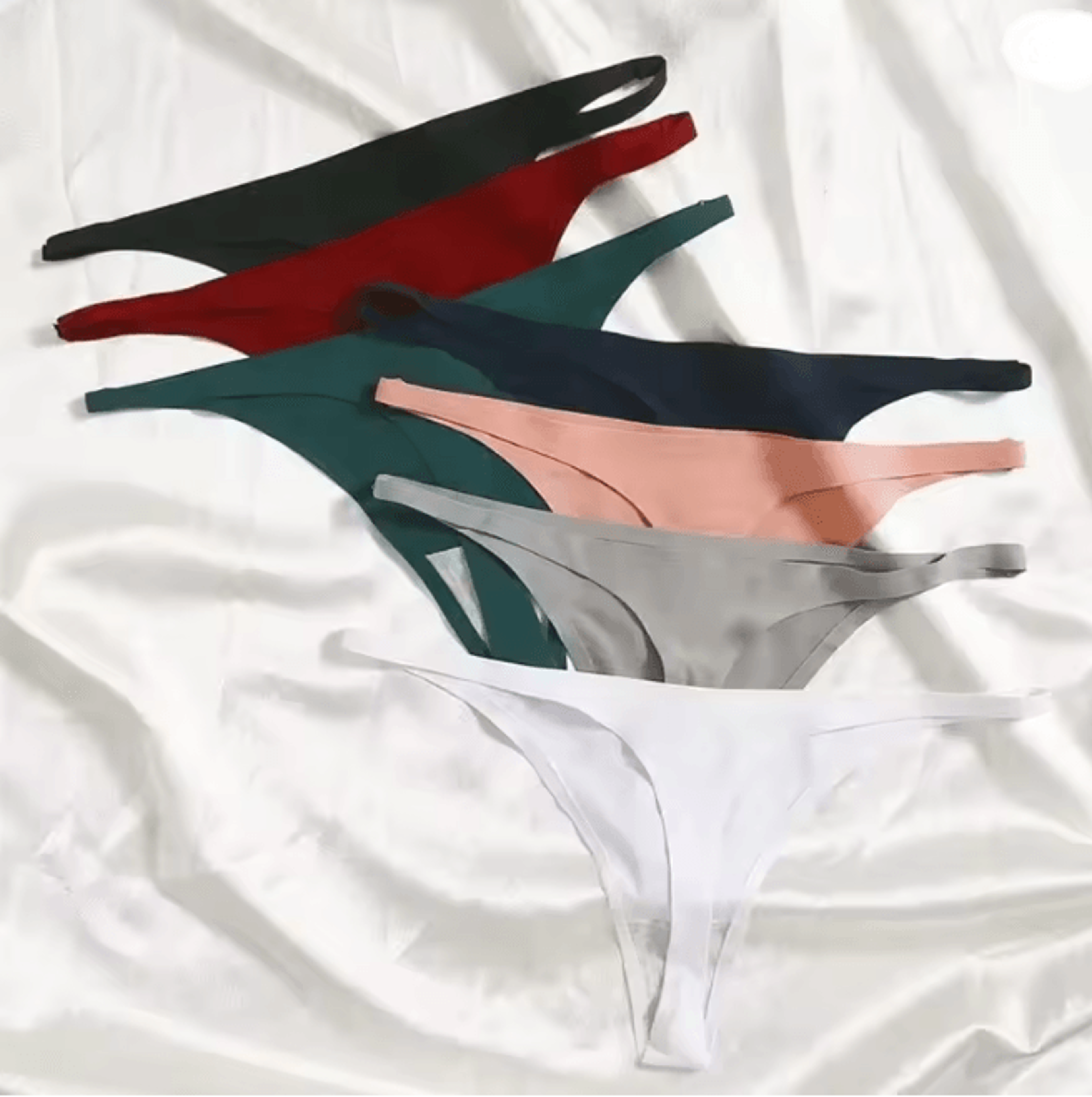 silkease seamless ice silk thong underwear for women