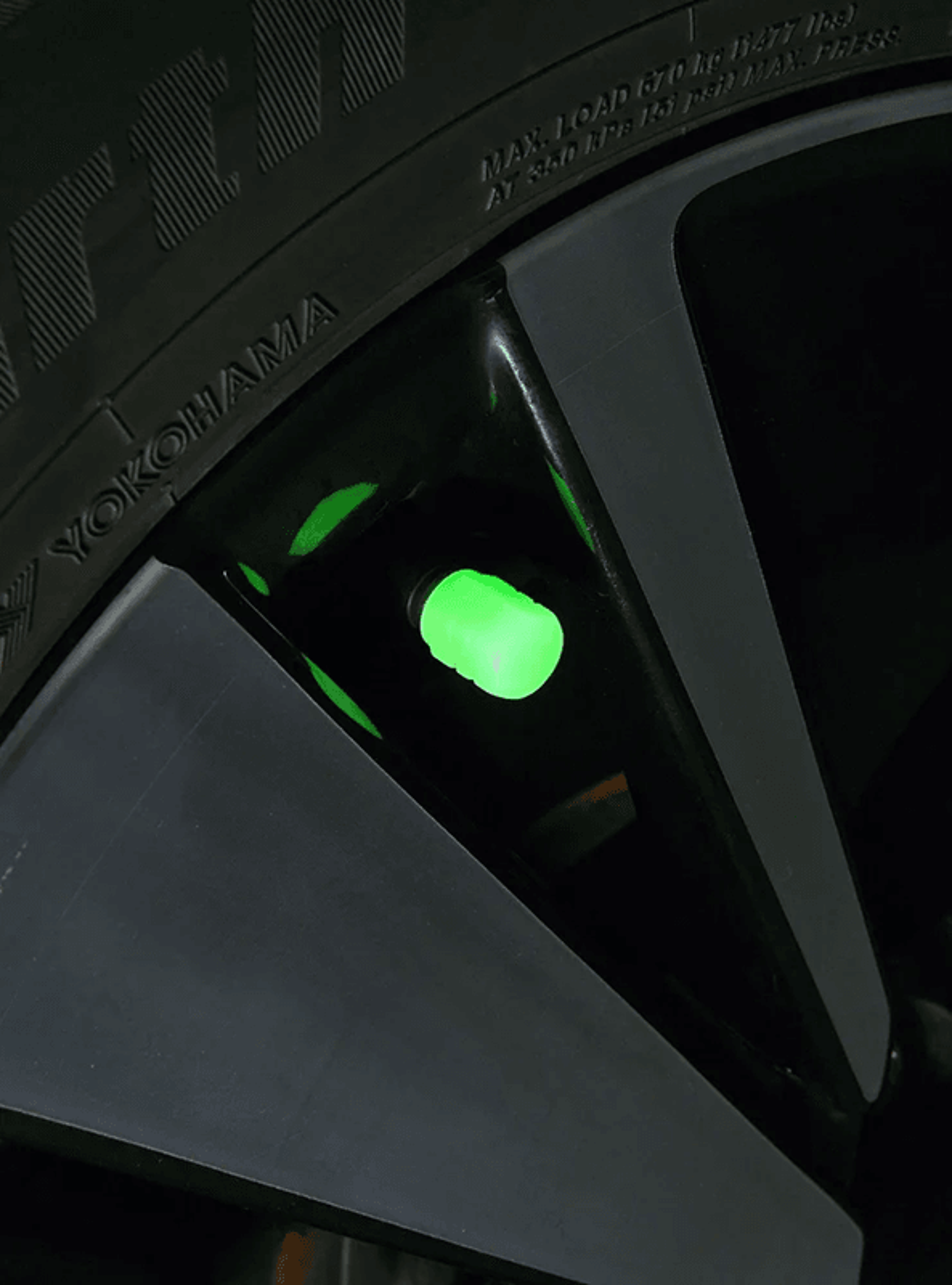 GlowRide Luminous Valve Caps Night Safety Tire Accessories