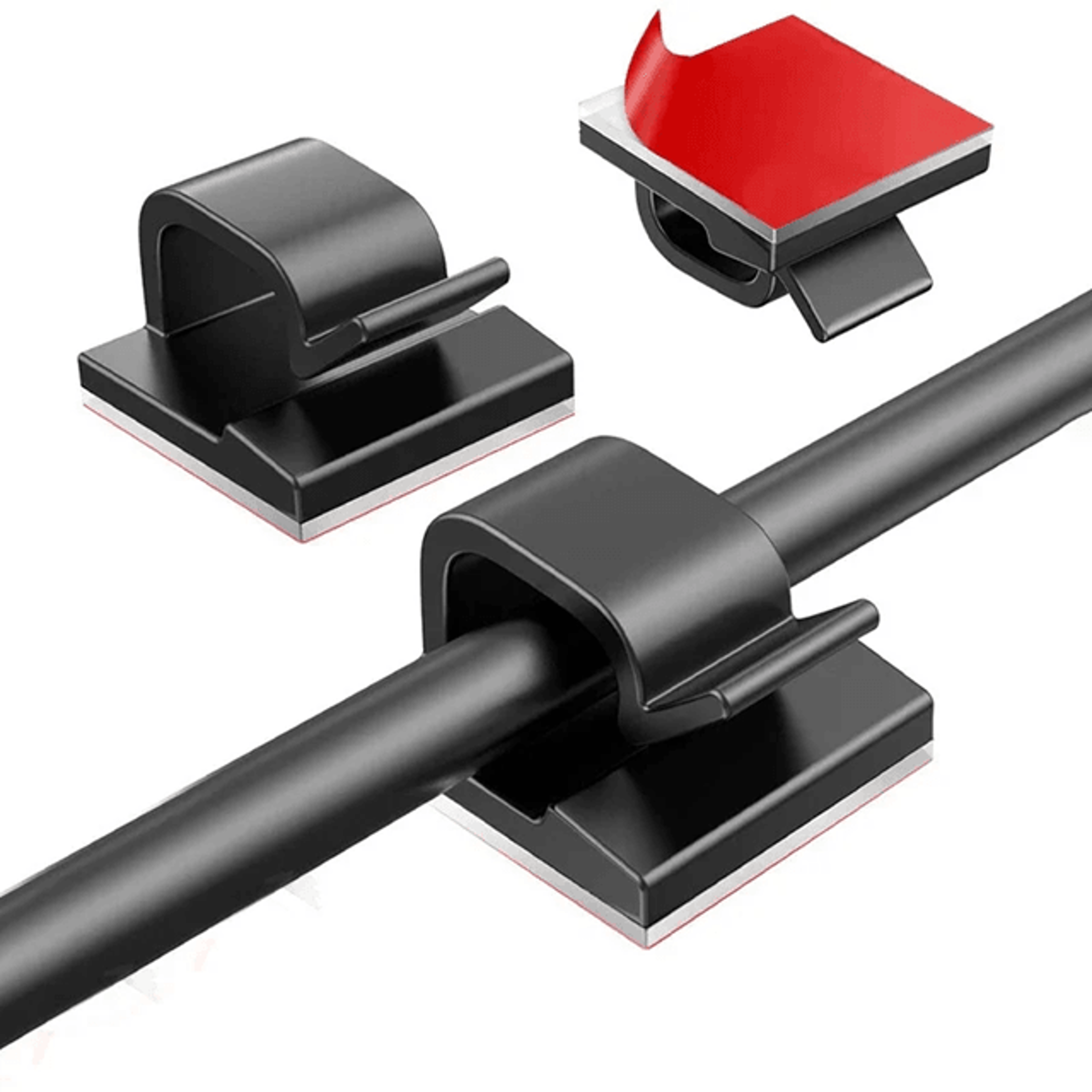 CleanDesk Self Adhesive Cable Clips Wire Organizer Set