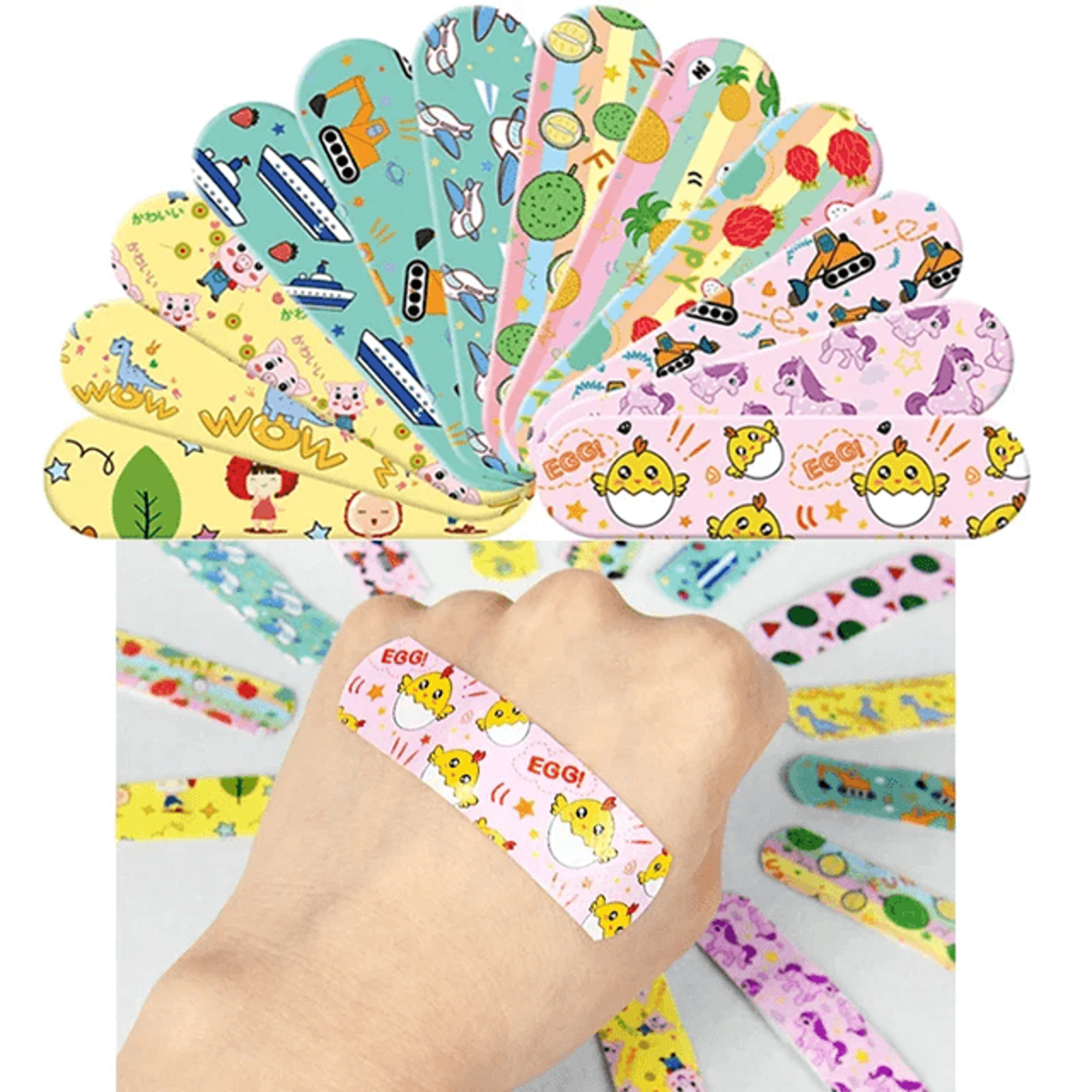 HappyHeal Kids Band Aid Stickers Waterproof Cartoon Animal Designs