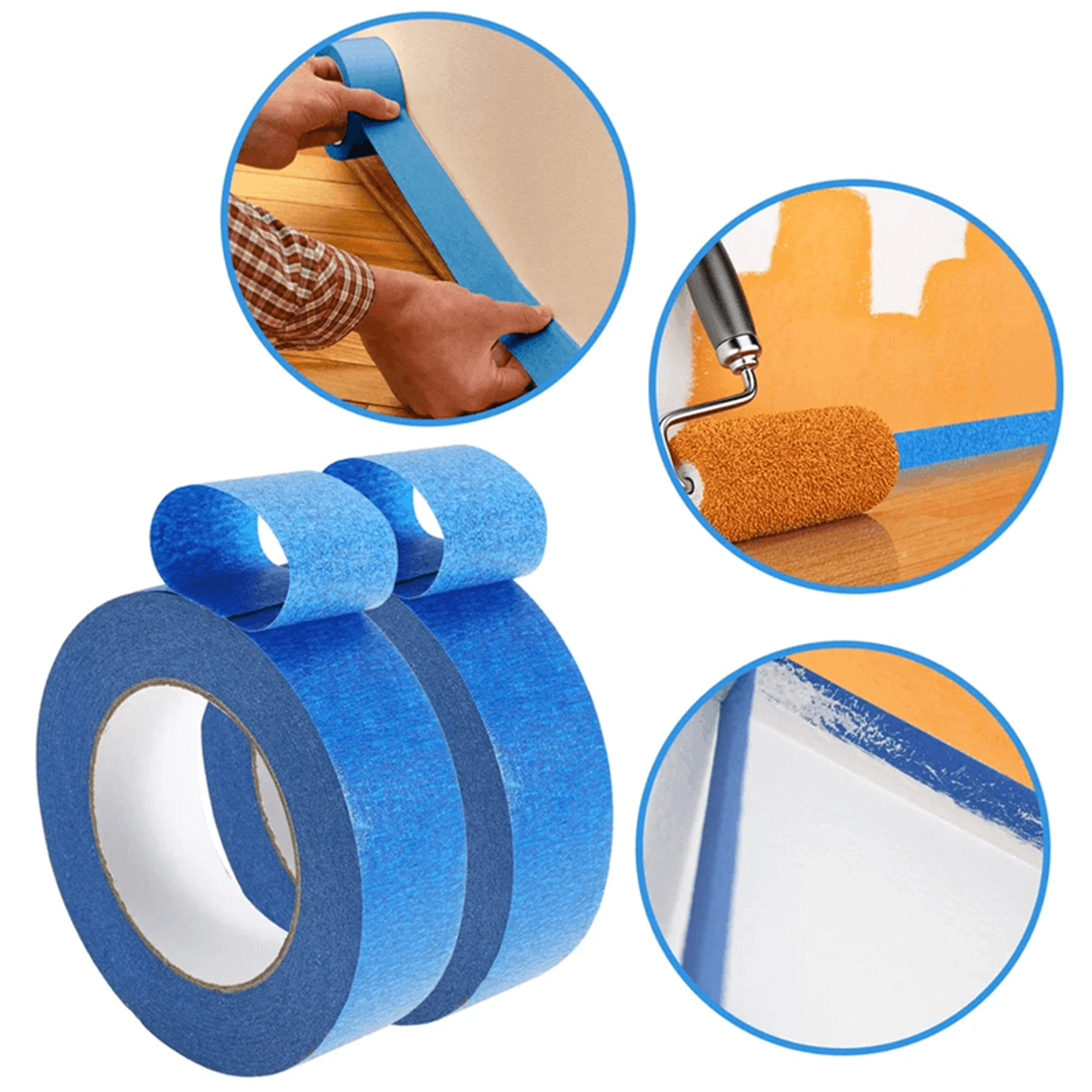 Multi Surface Paint Masking Tape Easy Removal for Clean Lines and Crafts