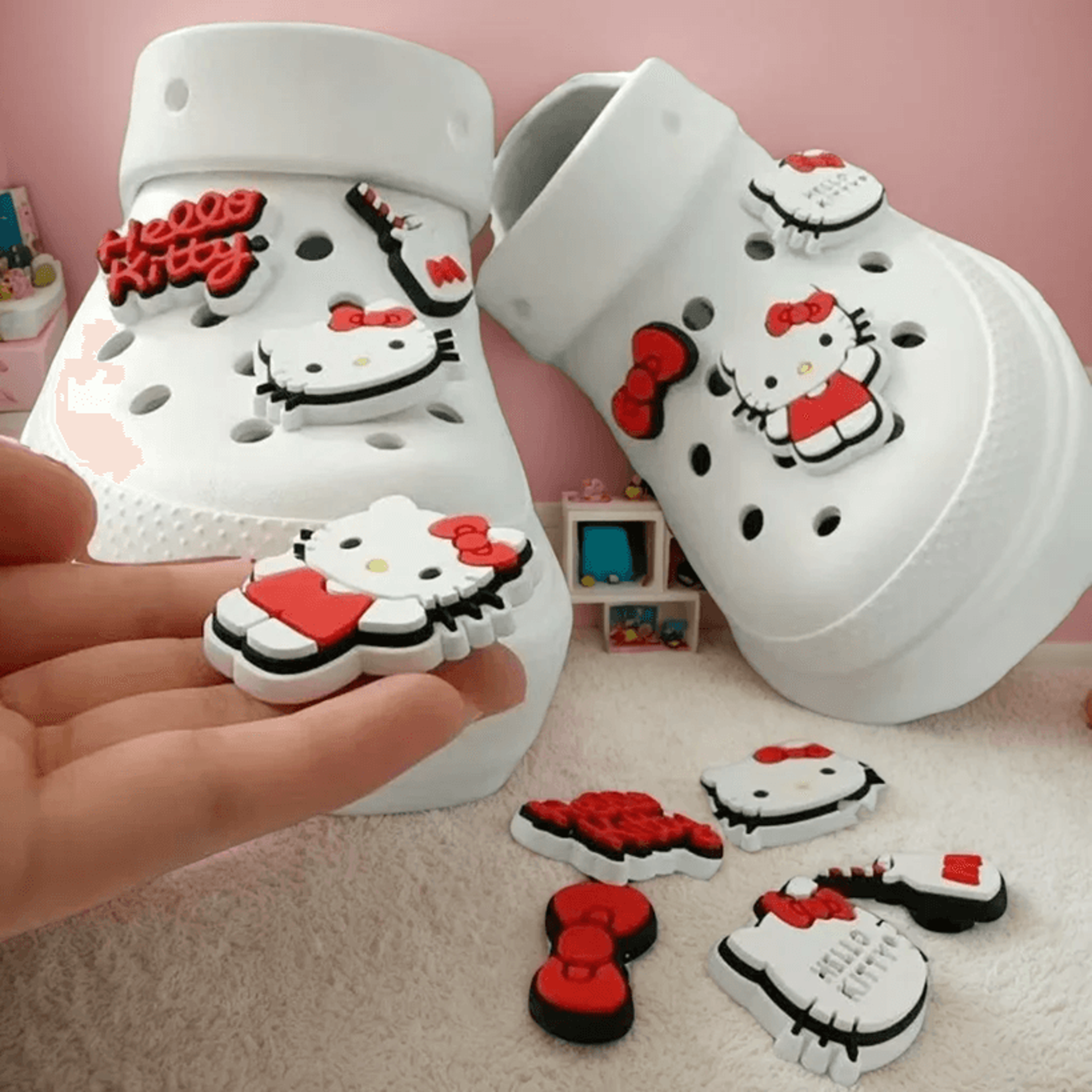 Hello Kitty Shoe Charms Cute DIY Detachable Shoe Accessories for Clogs