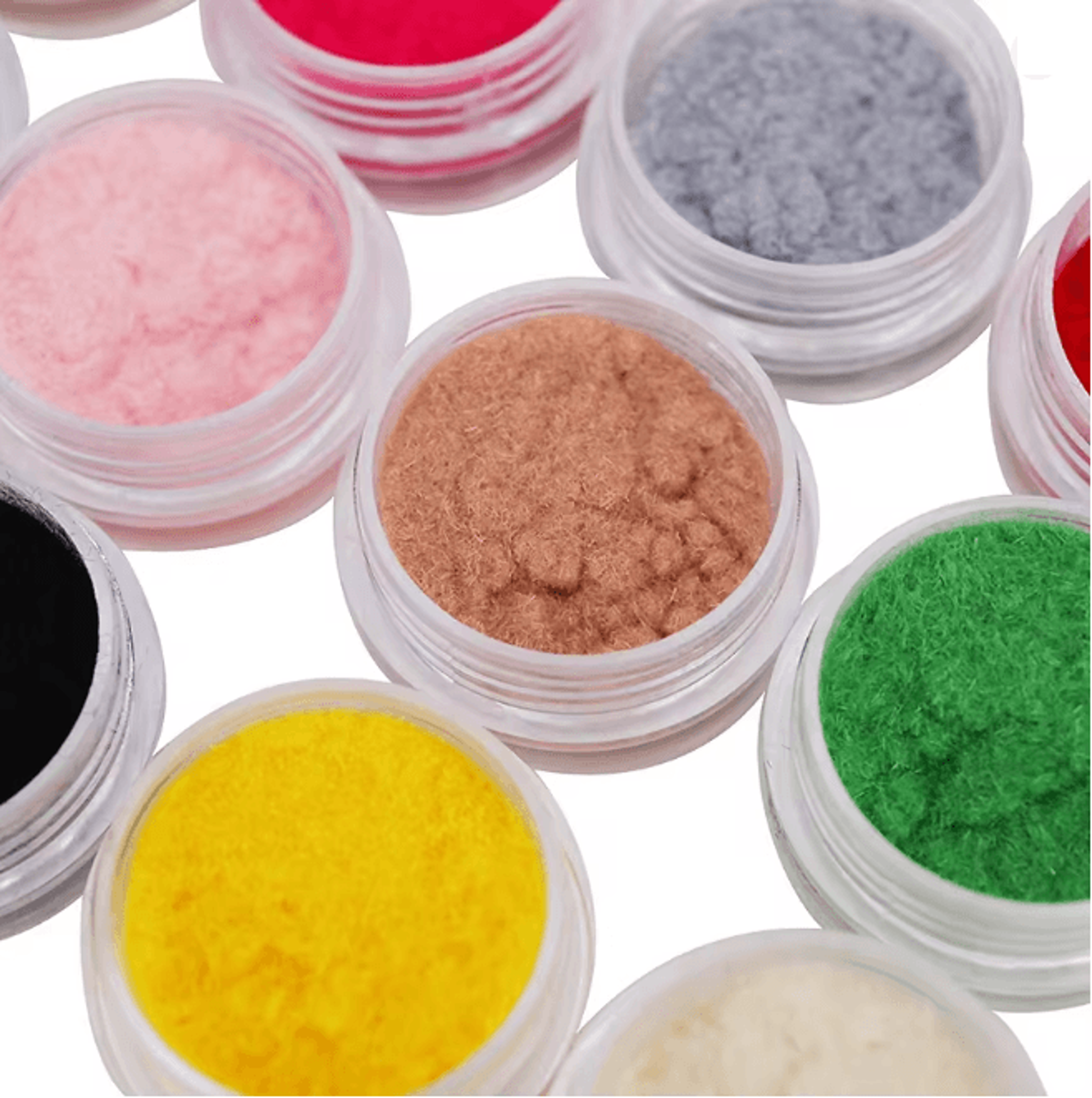 Velvet Nail Art Powder Set 12 Colors Soft Flocking Pigment for Creative Designs