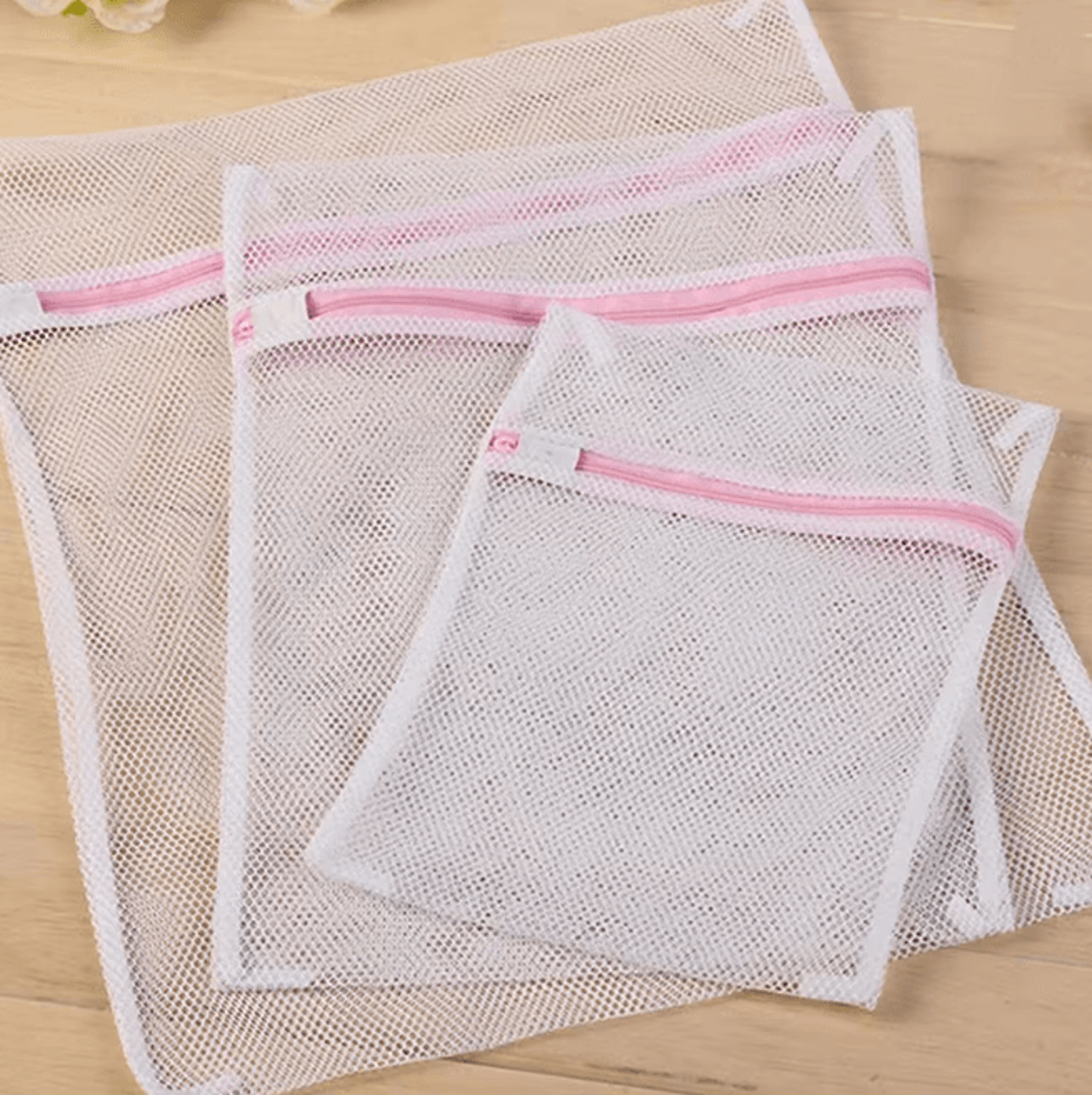 Zippered Mesh Laundry Bags Set for Bra and Underwear Care 3 Piece