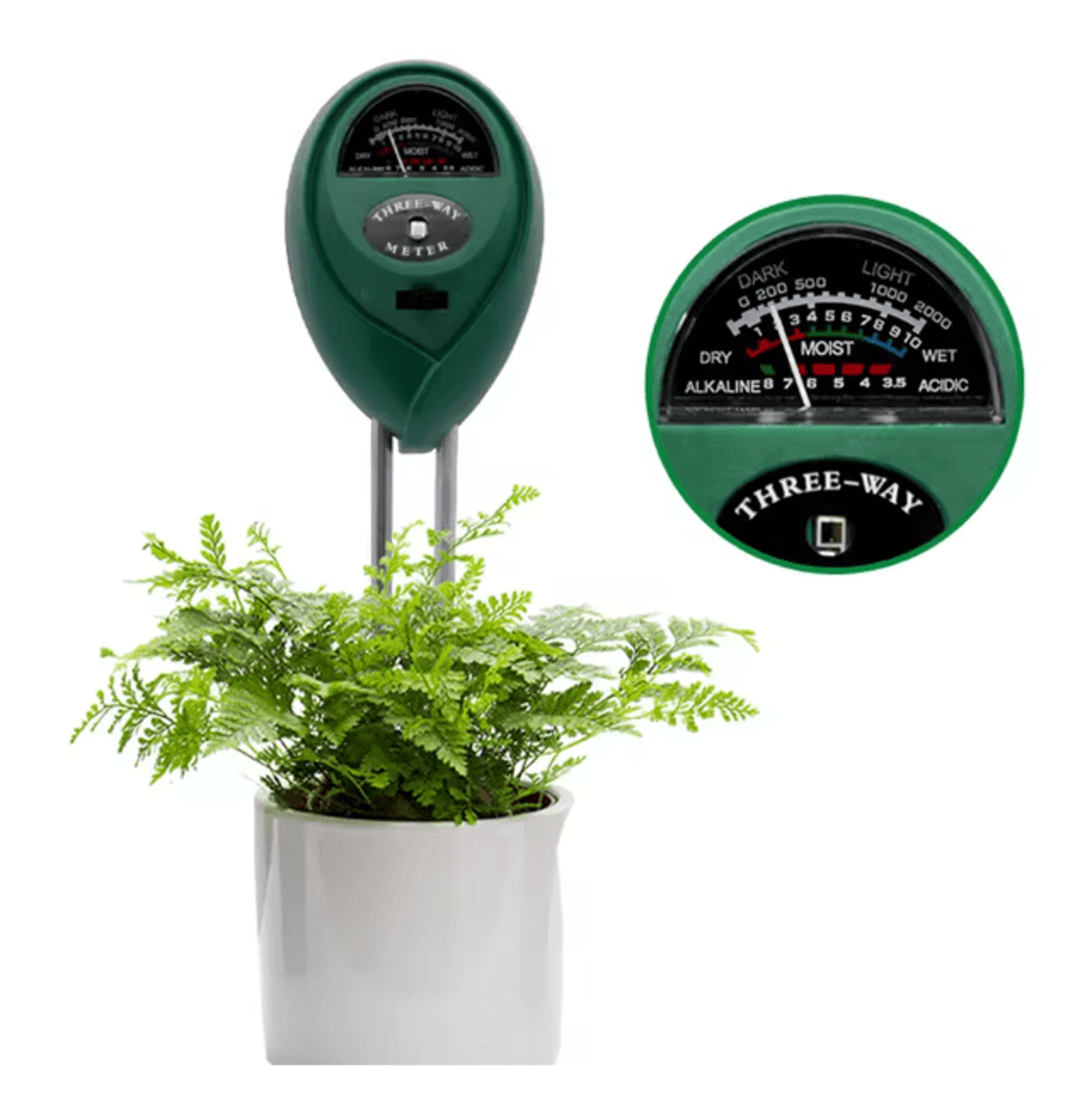 3 in 1 Soil PH Meter Moisture and Light Tester for Garden Plants
