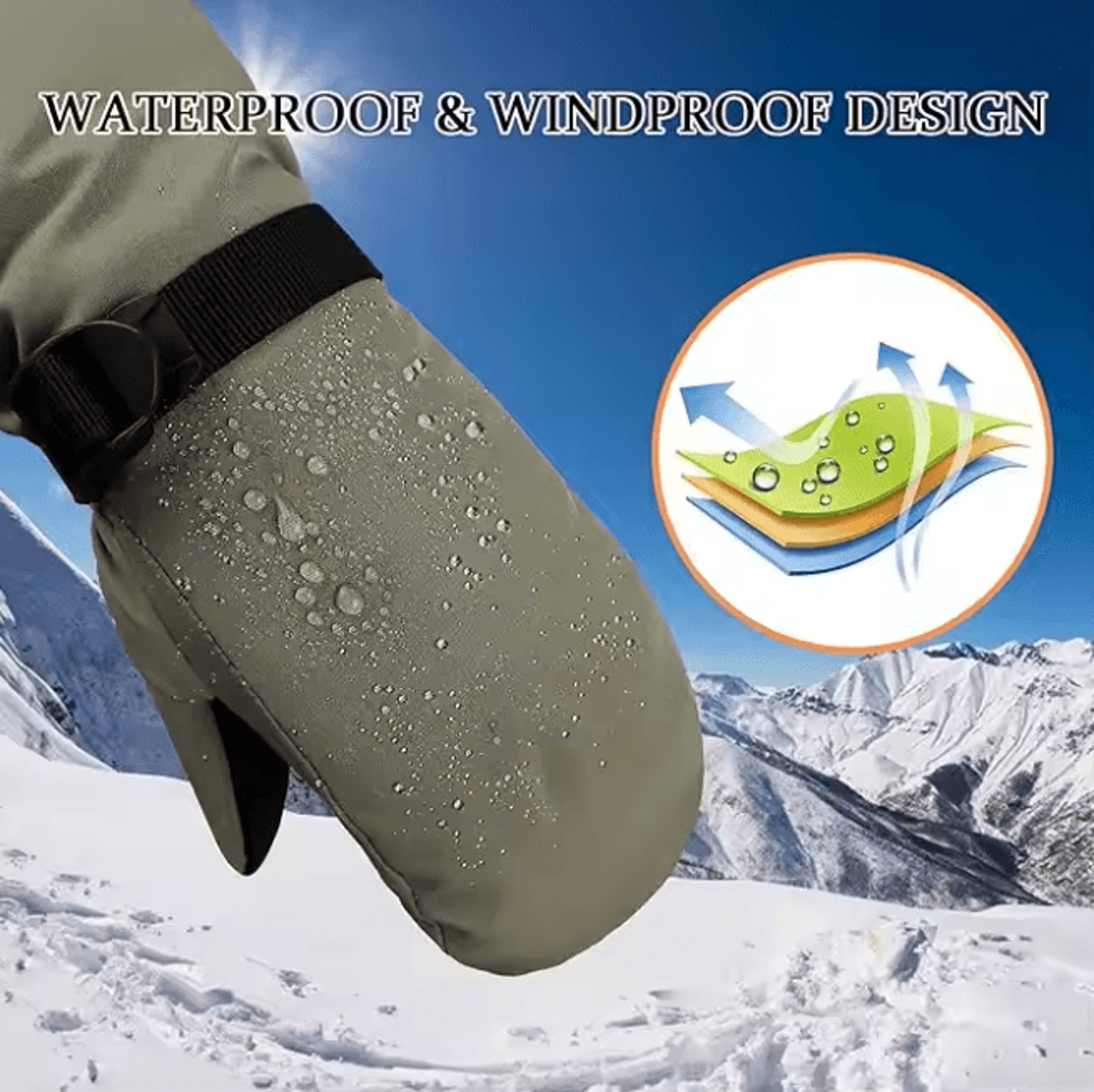 Winter Ski Gloves Warm Waterproof Touchscreen Snow Gloves for Women
