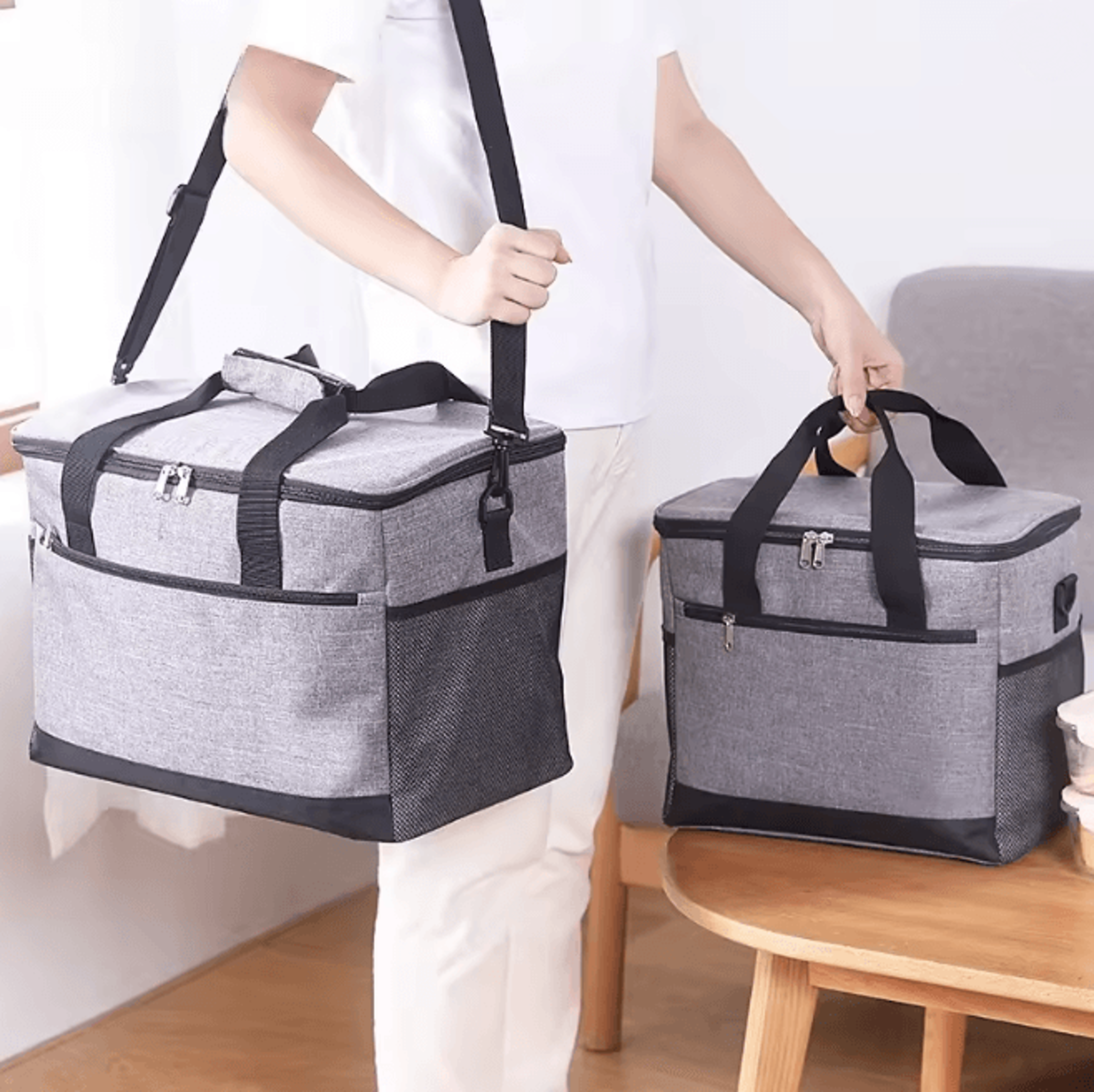 Large Capacity Leakproof Picnic Cooler Bag Insulated Lunch Tote