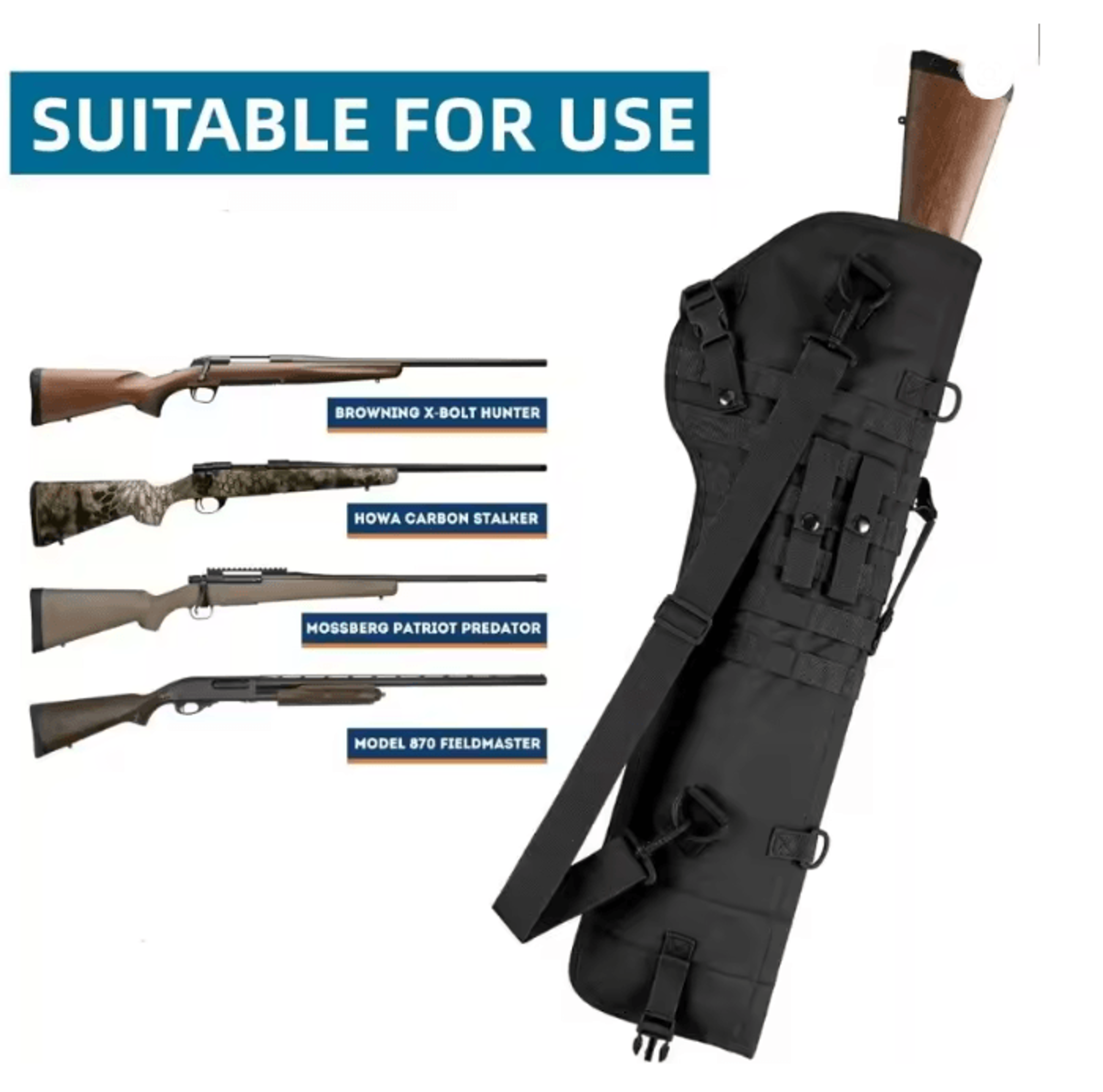 padded hunting rifle gun bag shotgun carry case with shoulder strap