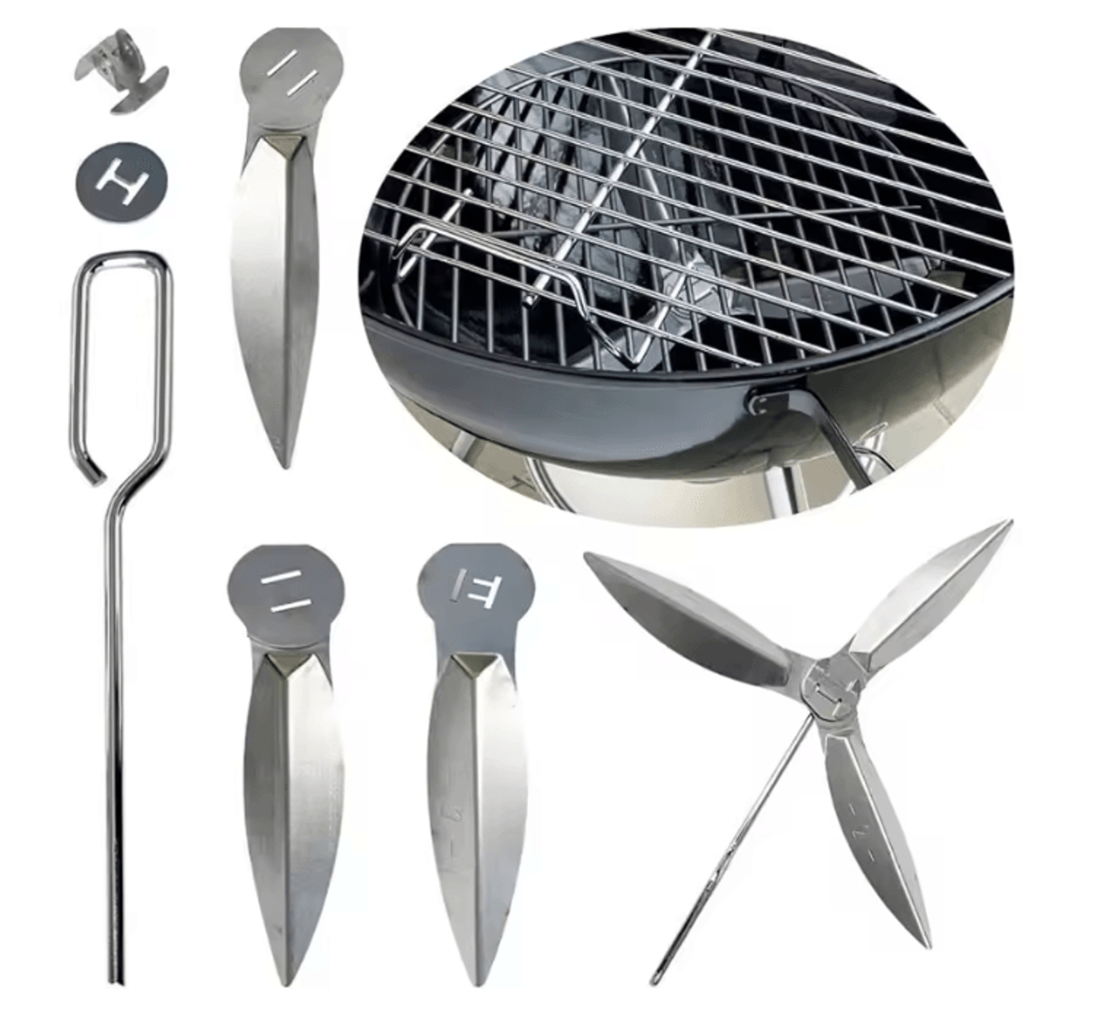 One Touch Grill Cleaning System Stainless Steel Ash Catcher Replacement Kit