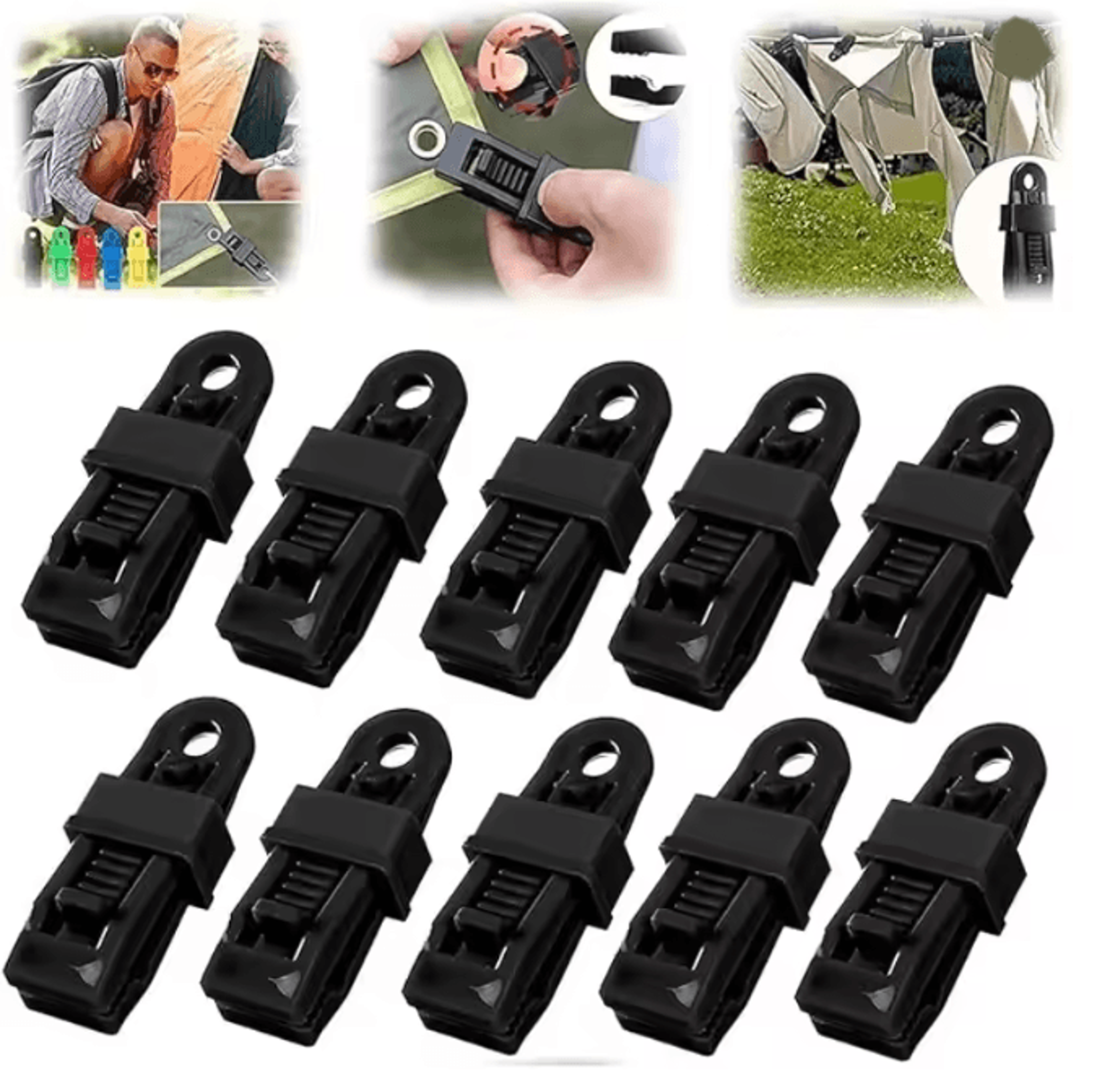 Heavy Duty Tarp Clamp Clips Tent Canopy Grip Anchors
