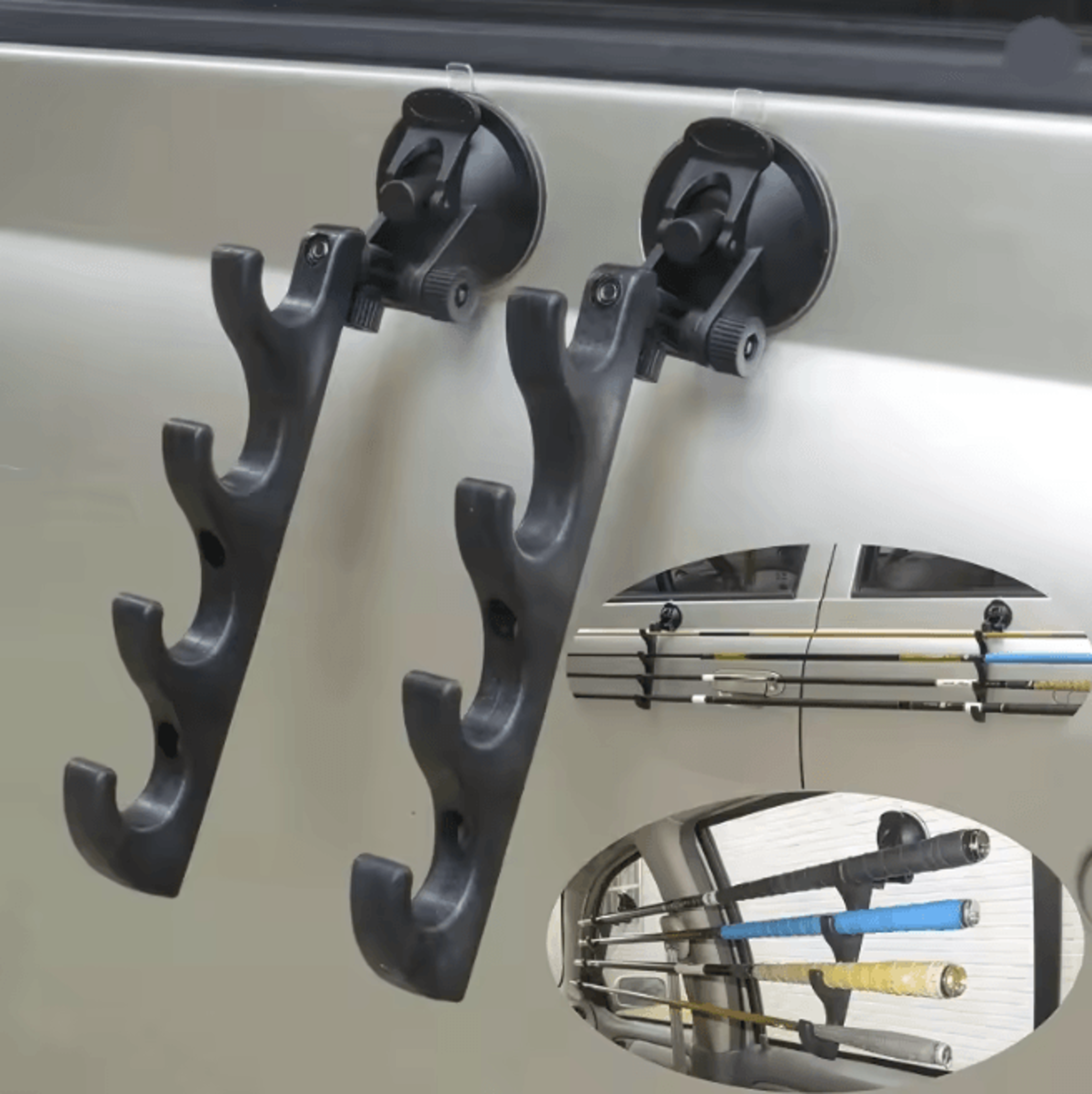 Car Mounted Fishing Rod Holder Suction Cup Storage Bracket