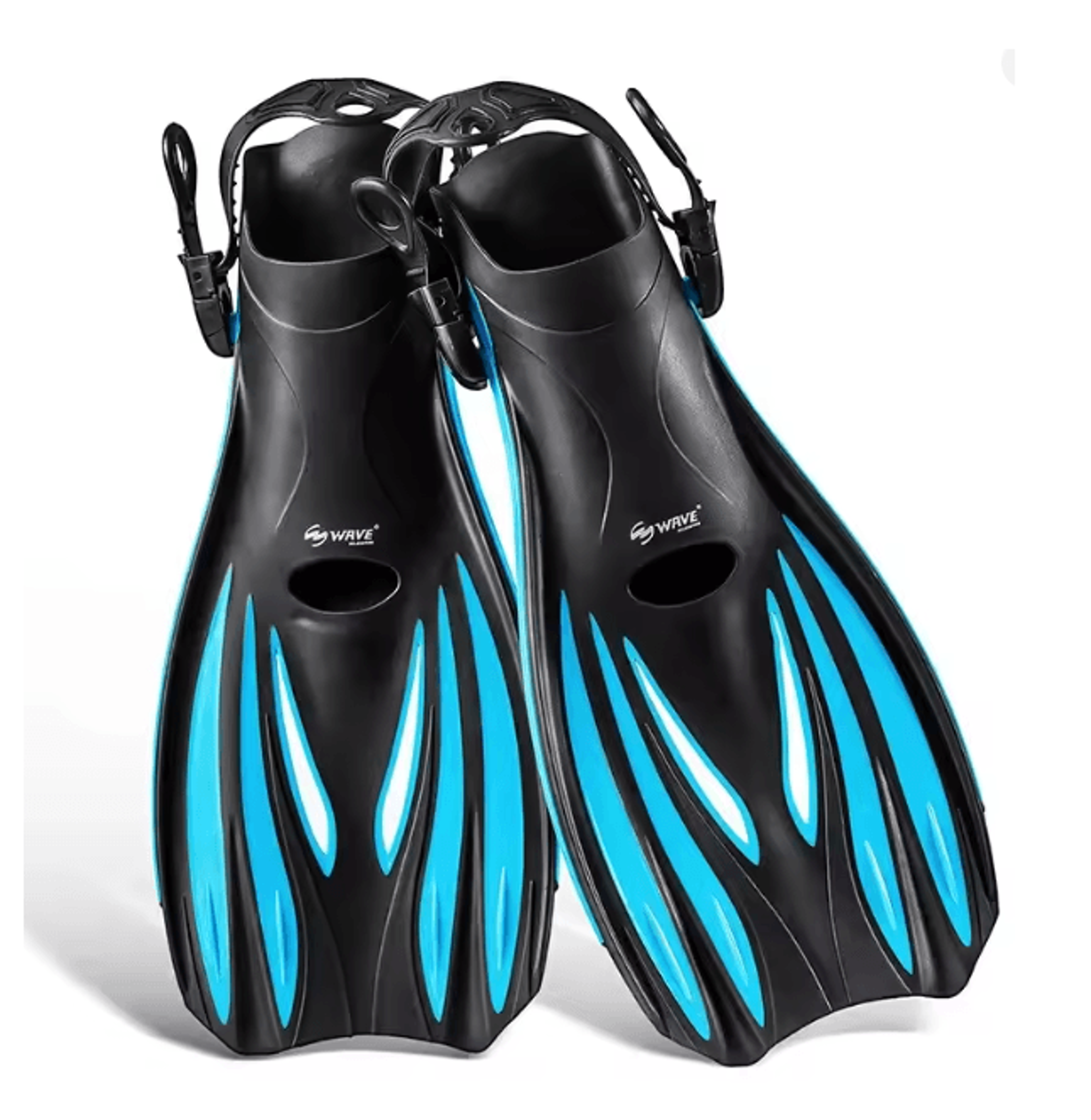 adjustable short swimming fins open heel snorkeling and dive training flippers