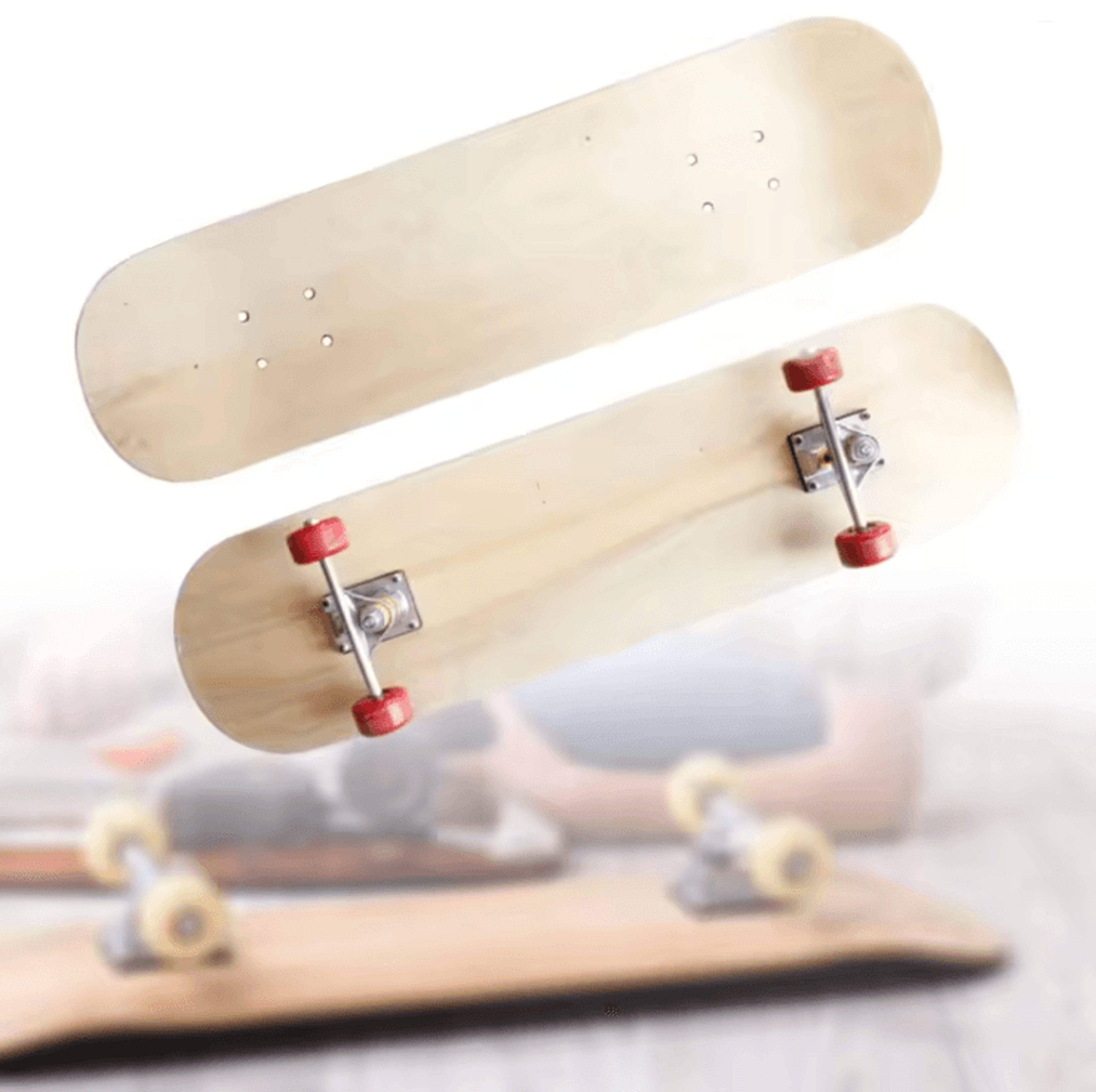 diy wooden skateboard whiteboard blank deck for kids art and creative play
