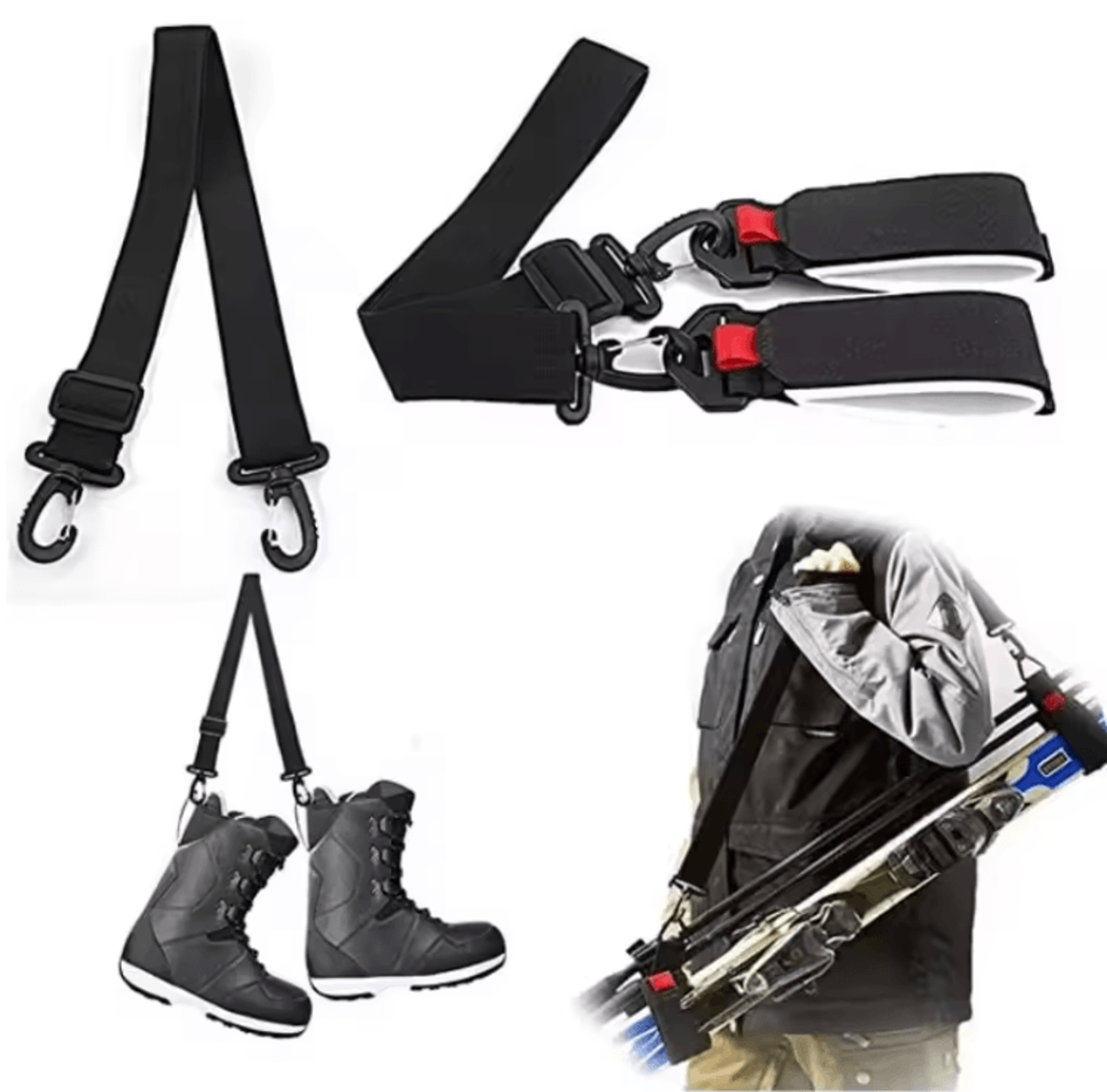 Adjustable Ski Shoulder Carry Strap for Skis Snowboard and Boots