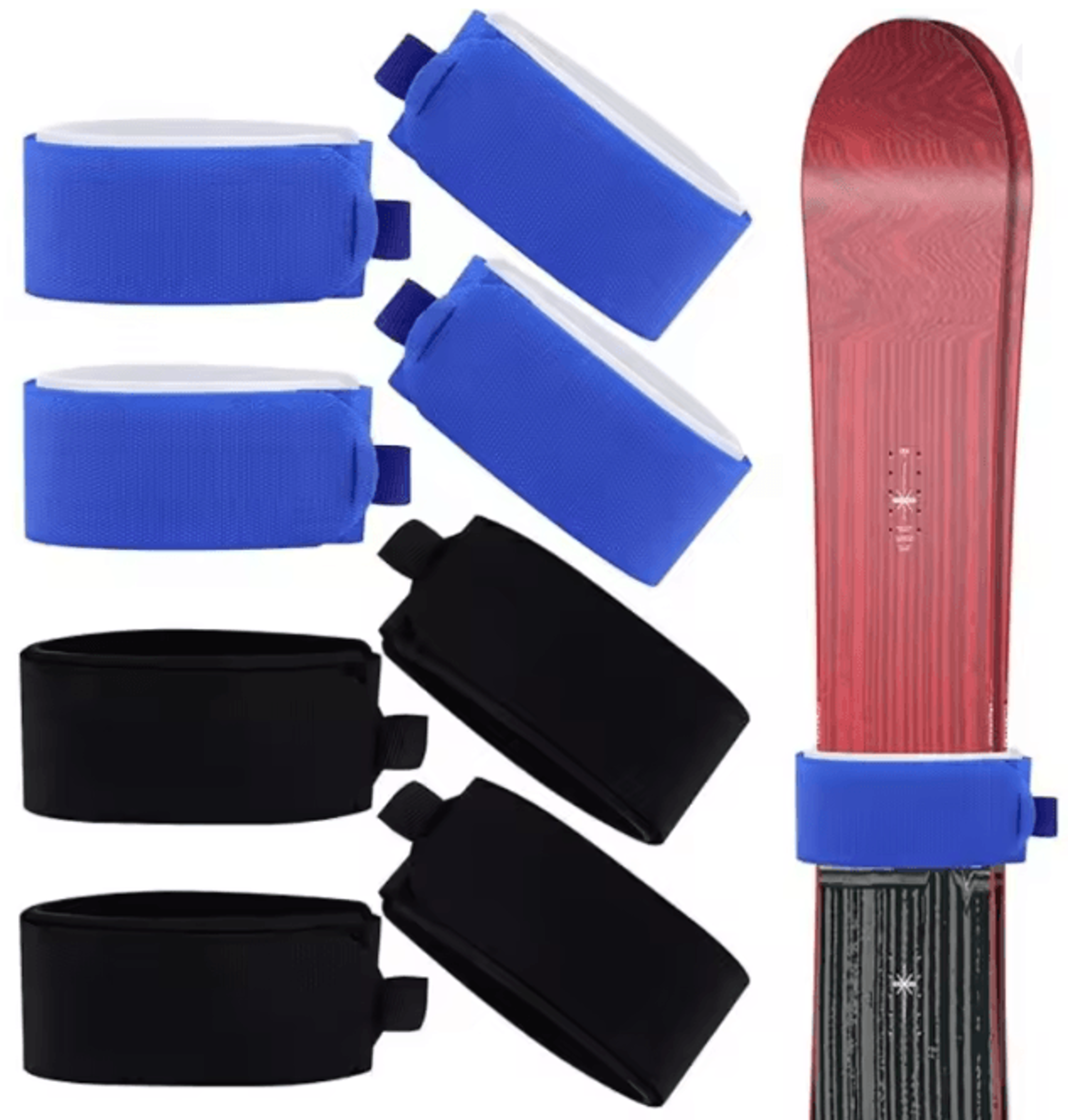 Adjustable Snowboard Straps with Protective Pads for Easy Carry and Storage