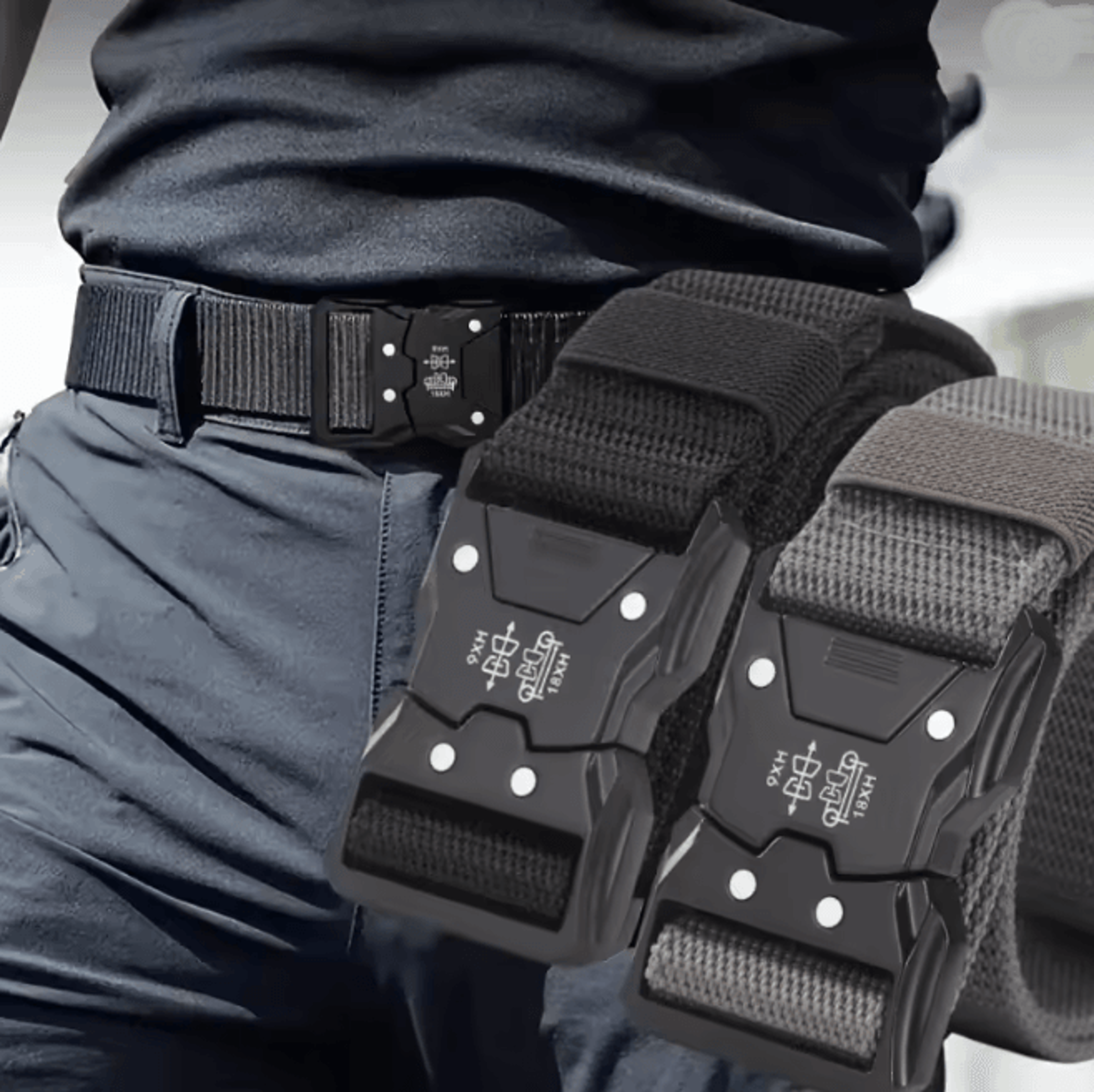 Mens Tactical Belt Adjustable Durable Outdoor Work and Sports Belt