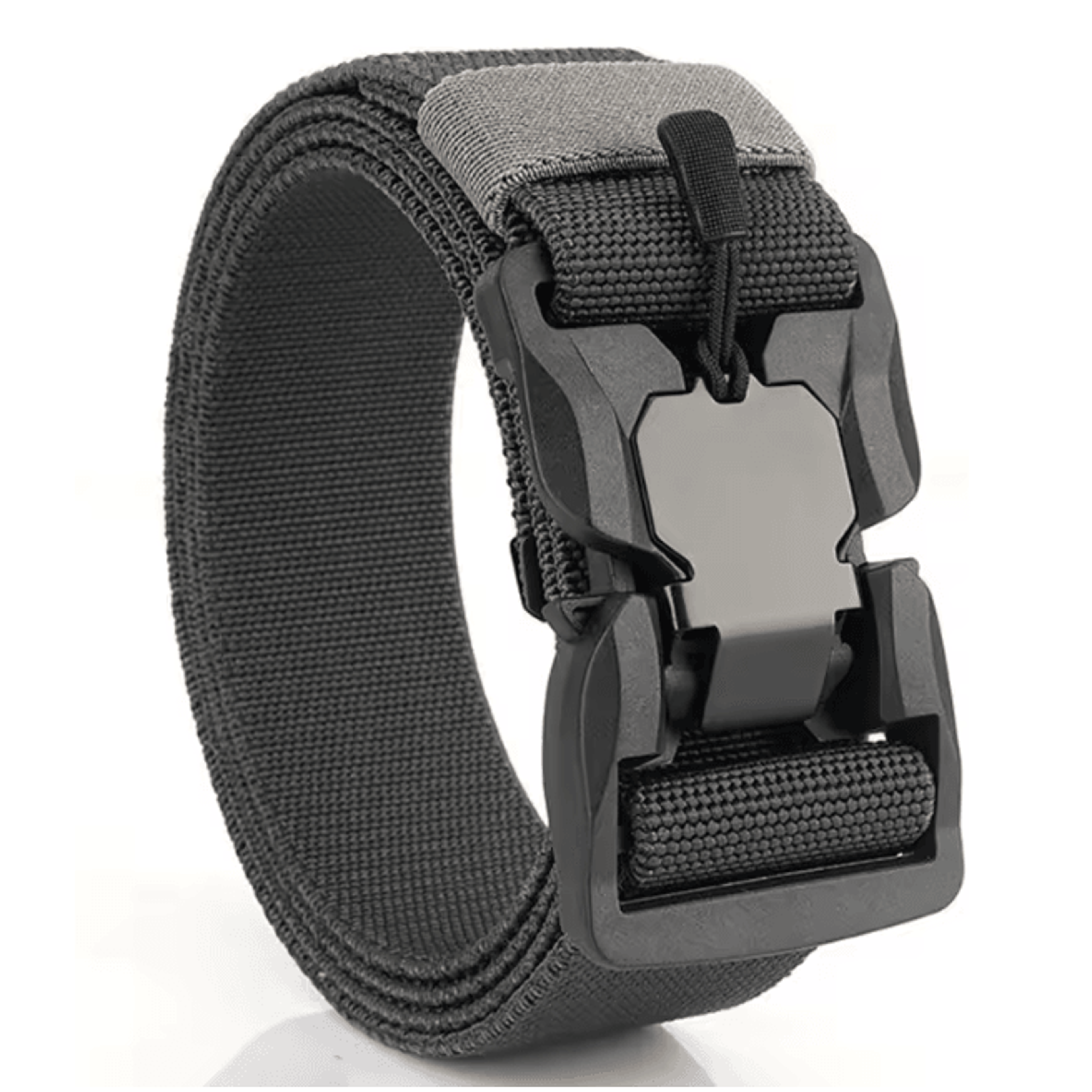 Tactical Elastic Nylon Belt with Magnetic Quick Release Buckle for Men