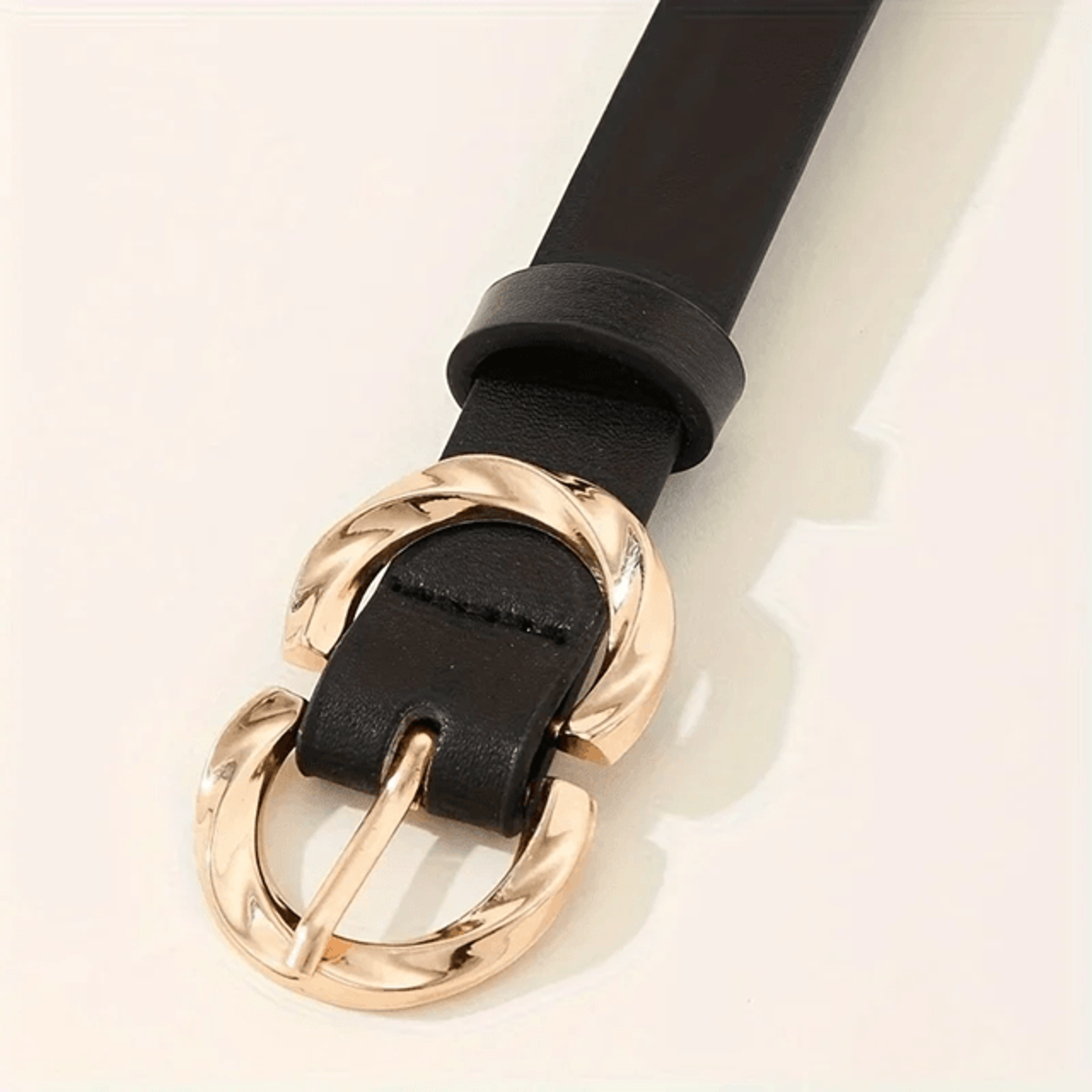 Womens Classic PU Leather Belt with Metal Buckle Fashion Jeans Belt