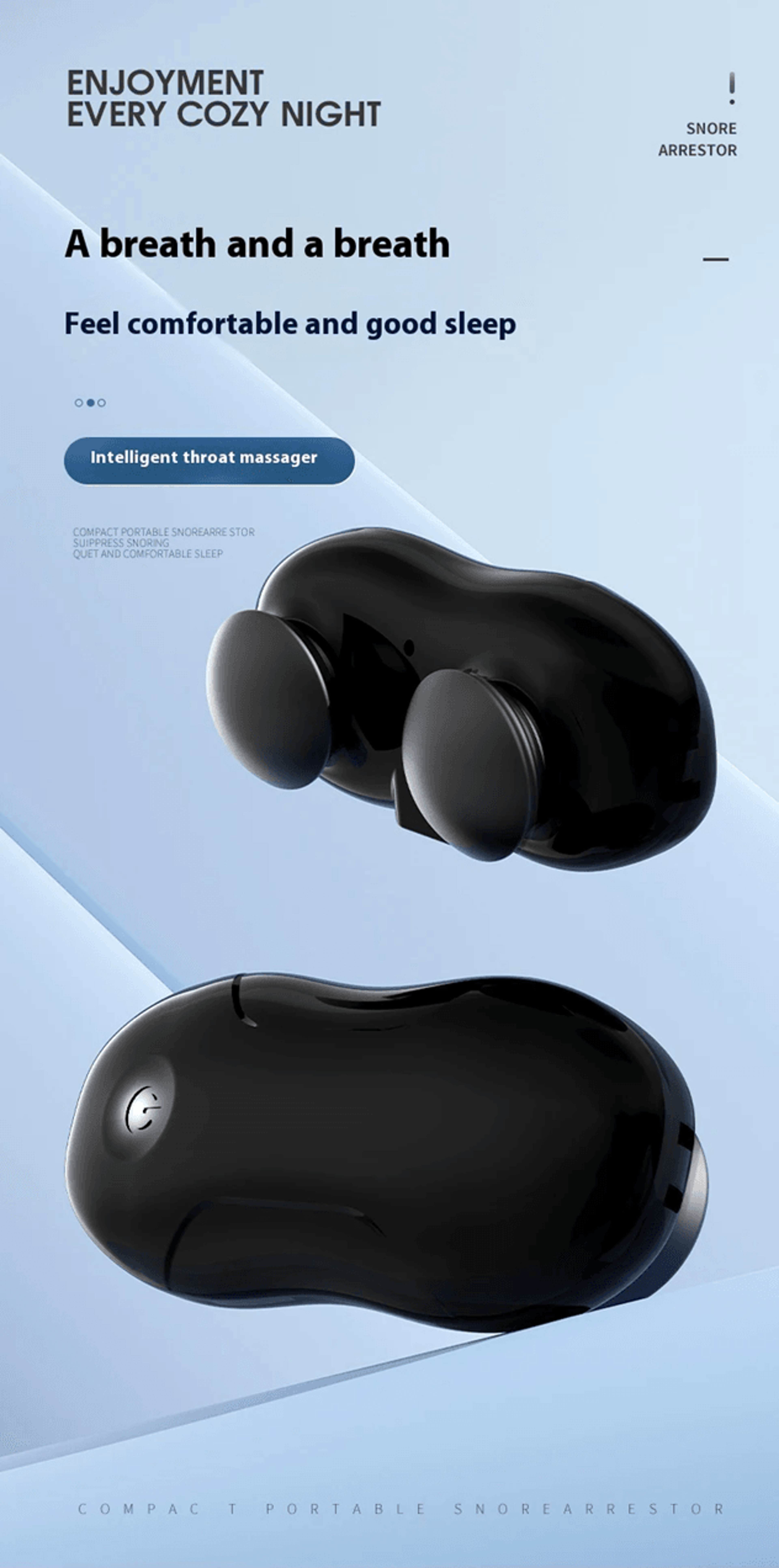 Electric Anti Snoring Device Intelligent Breathing Corrector Sleep Aid